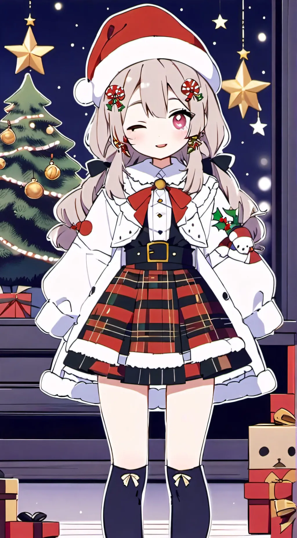 ai character: Cute elf girl  background