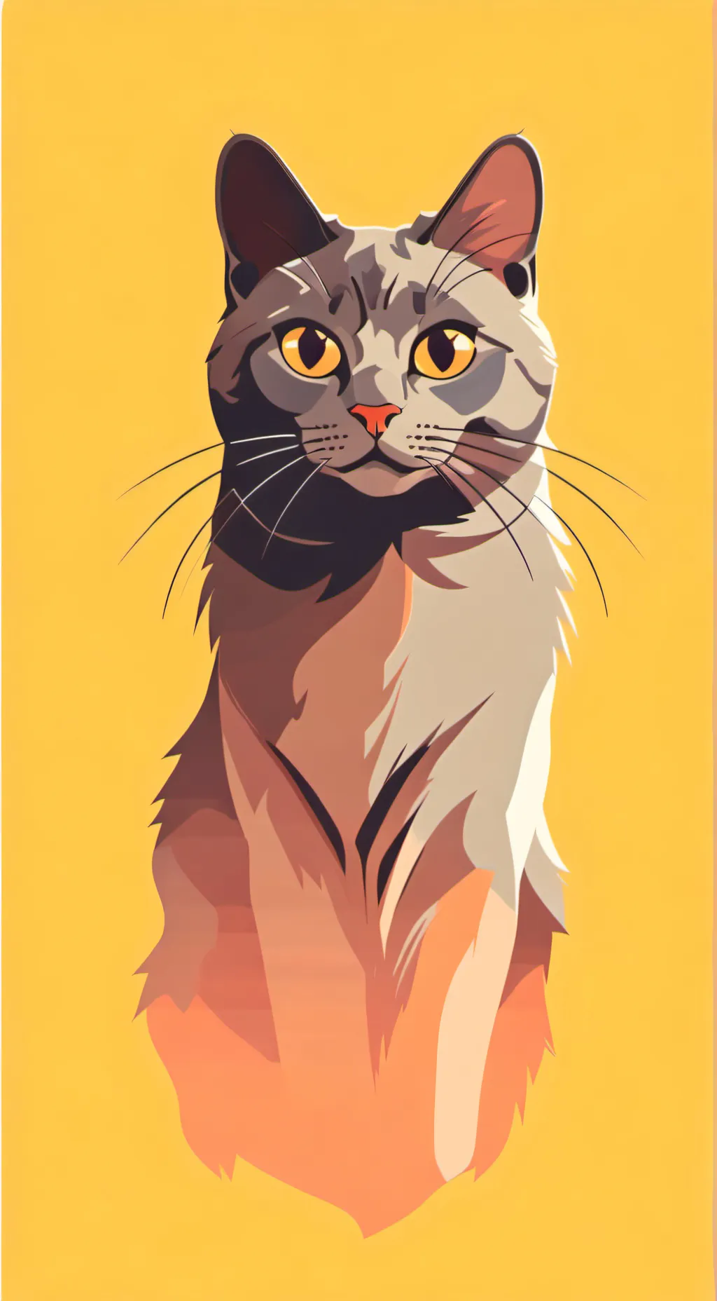 ai character: Gray the cat background