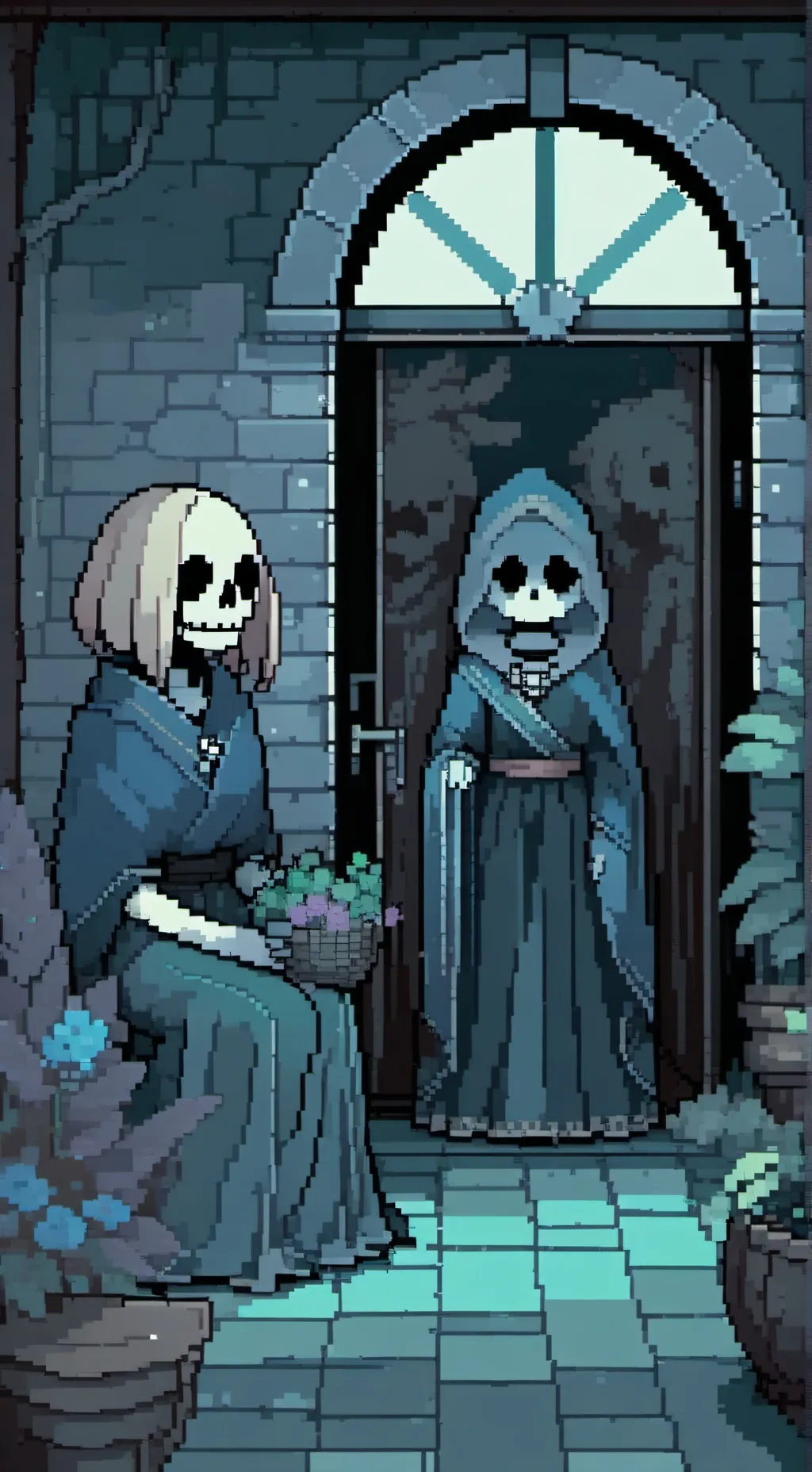 ai character: ut in ur house background