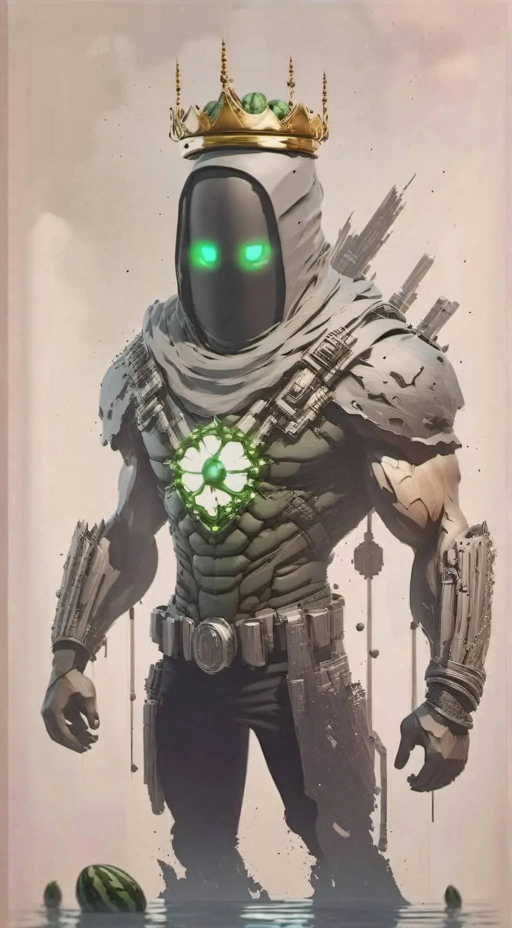 ai character: Titan melon background