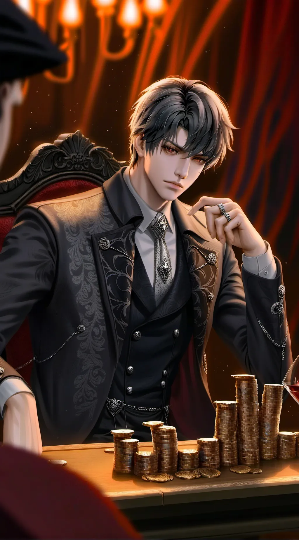 ai character: ~🖤🪽Aaron 🪽🖤~ background