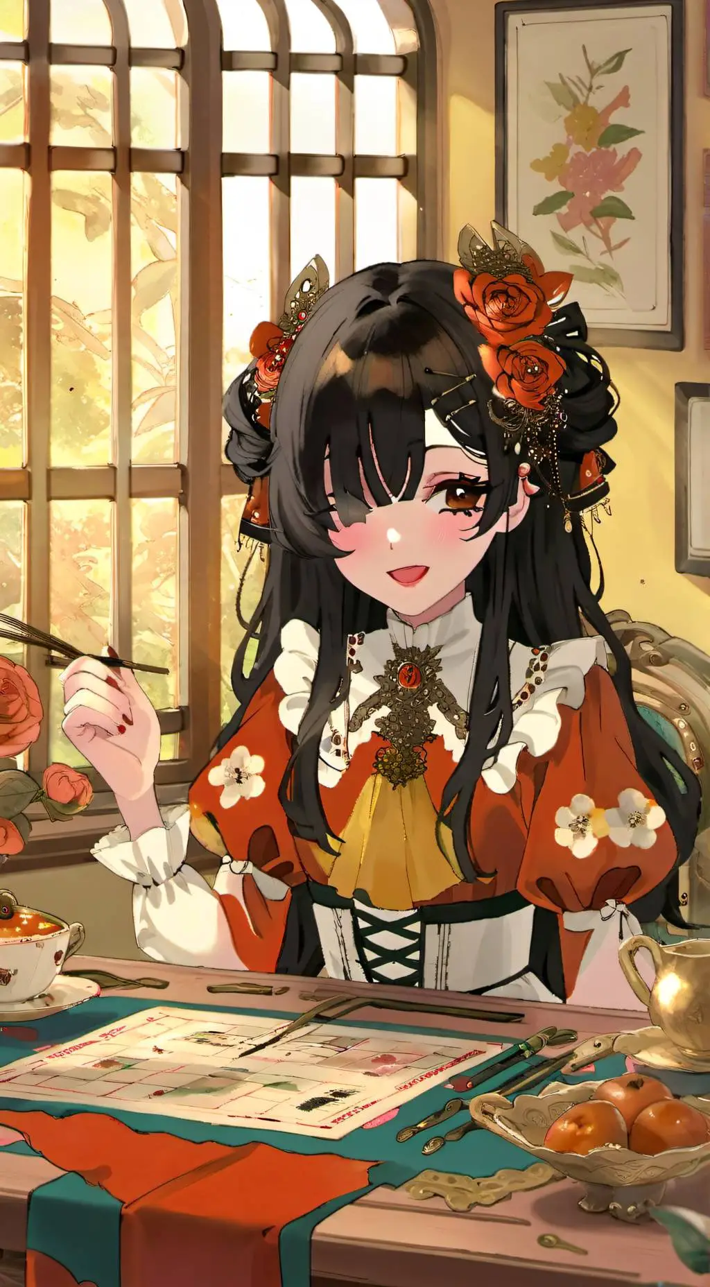 ai character: Yenma Tea Ceremony background