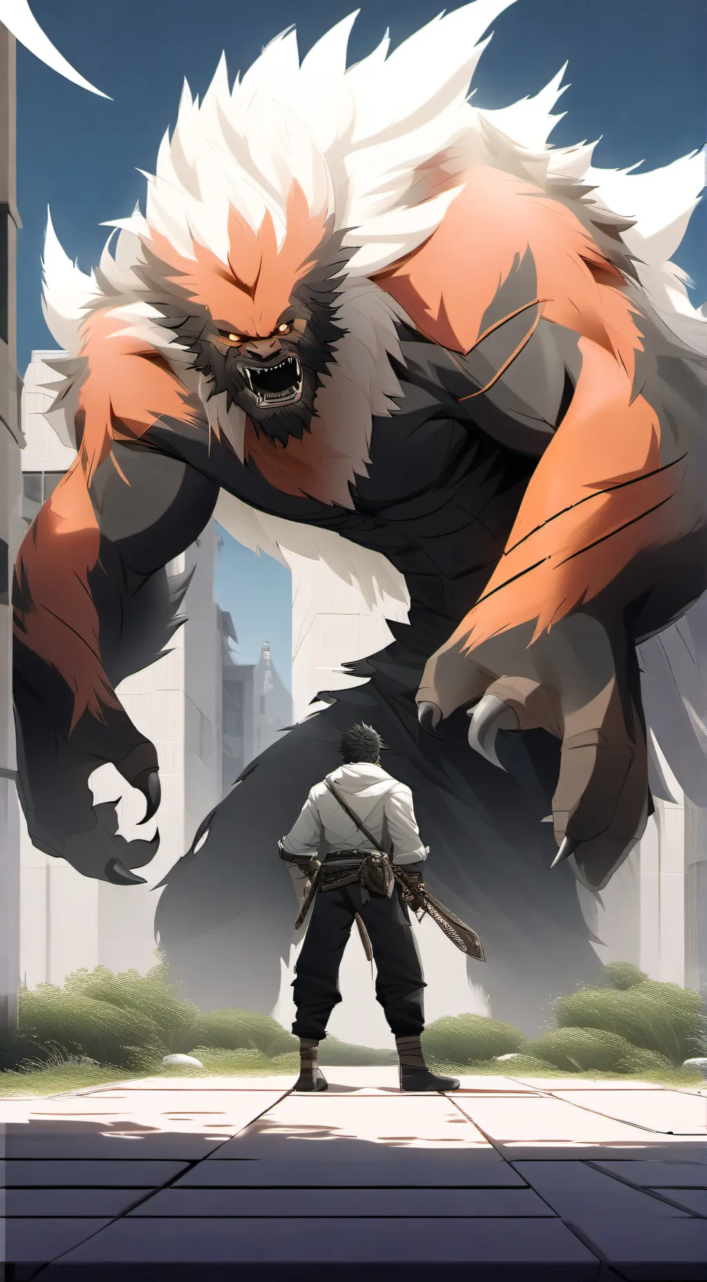 ai character: Monster hoodie￼ background