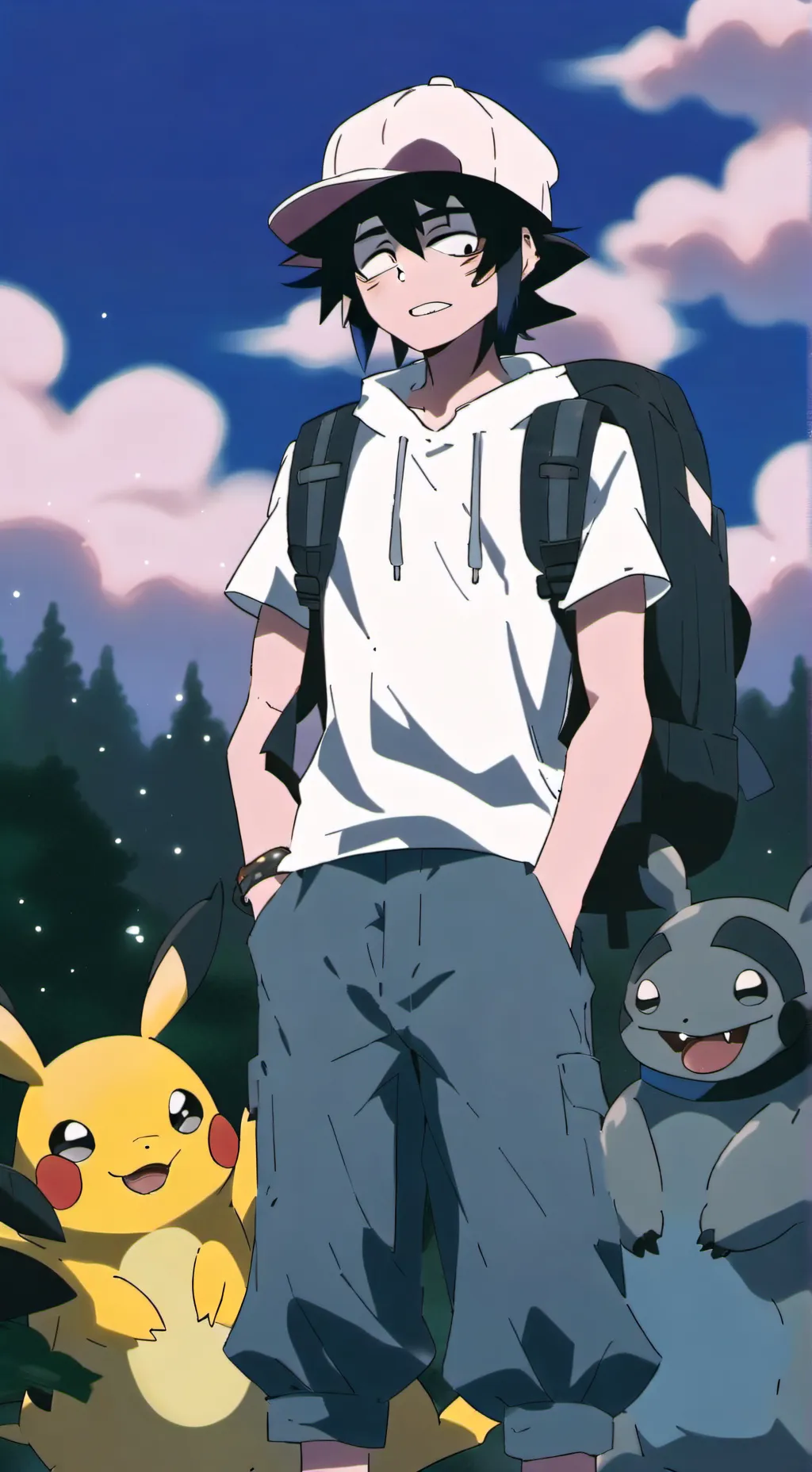 ai character: Grey  background