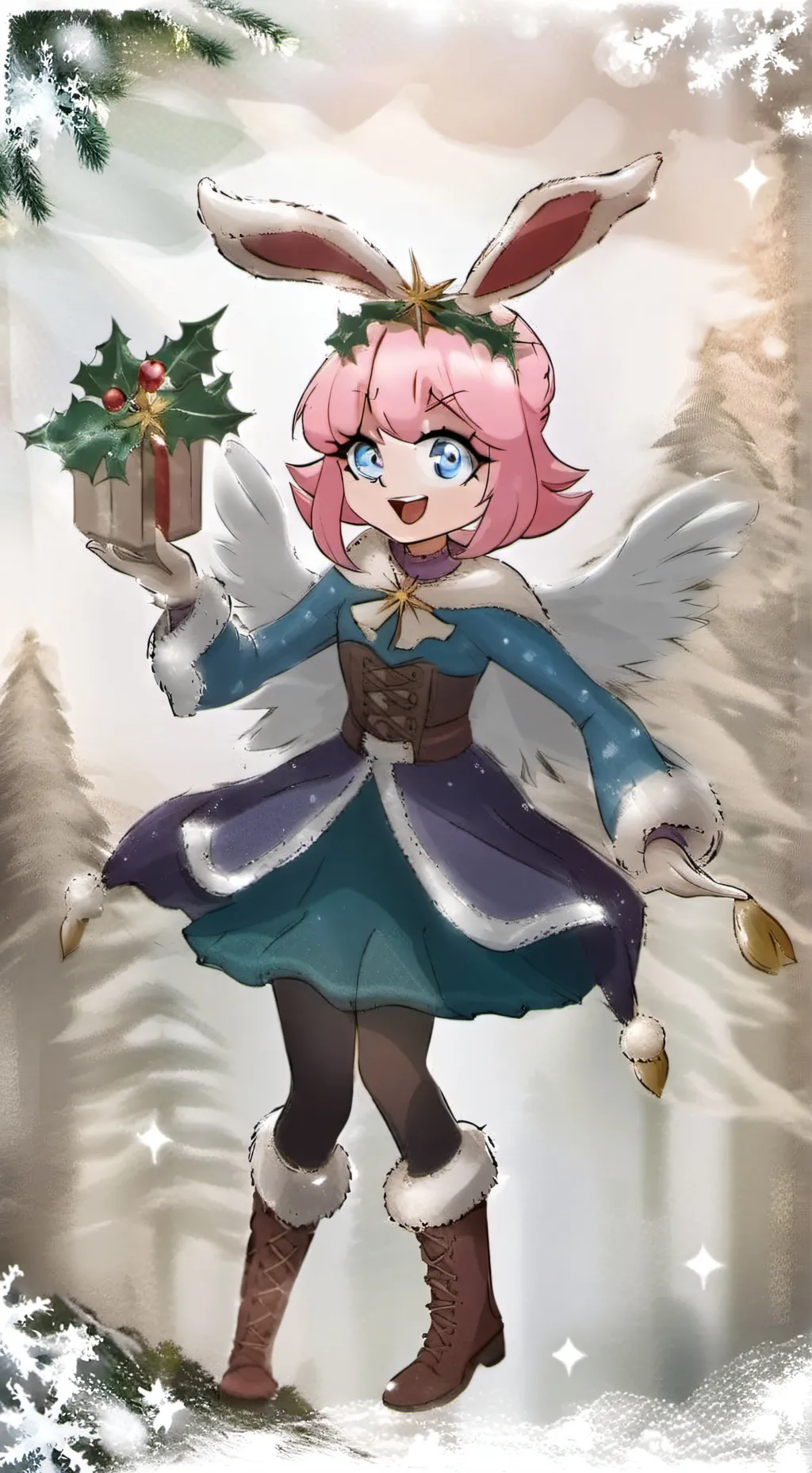 ai character: Festive Yuni background