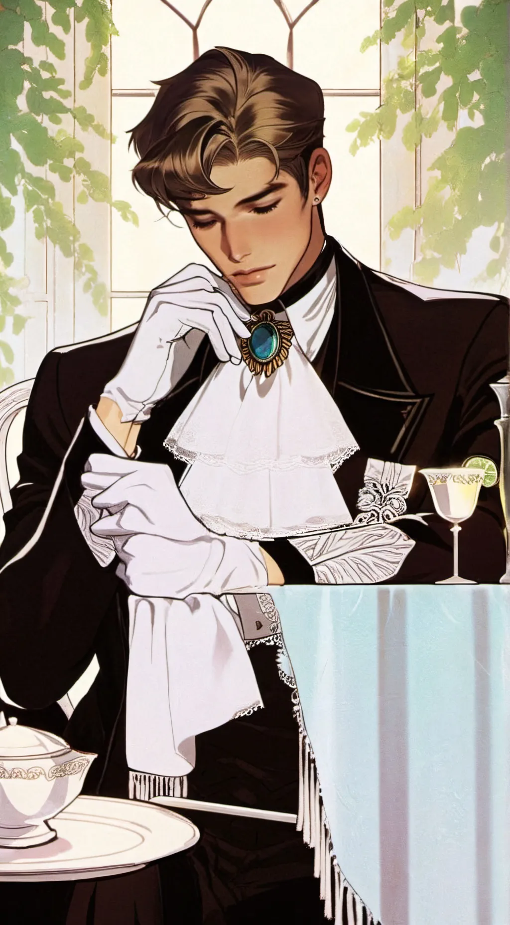 ai character: -🎀+Aurelius+🎀- background