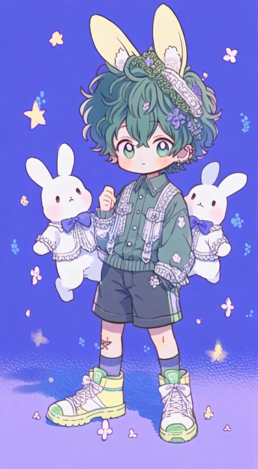 ai character: Deku(hybrid) background