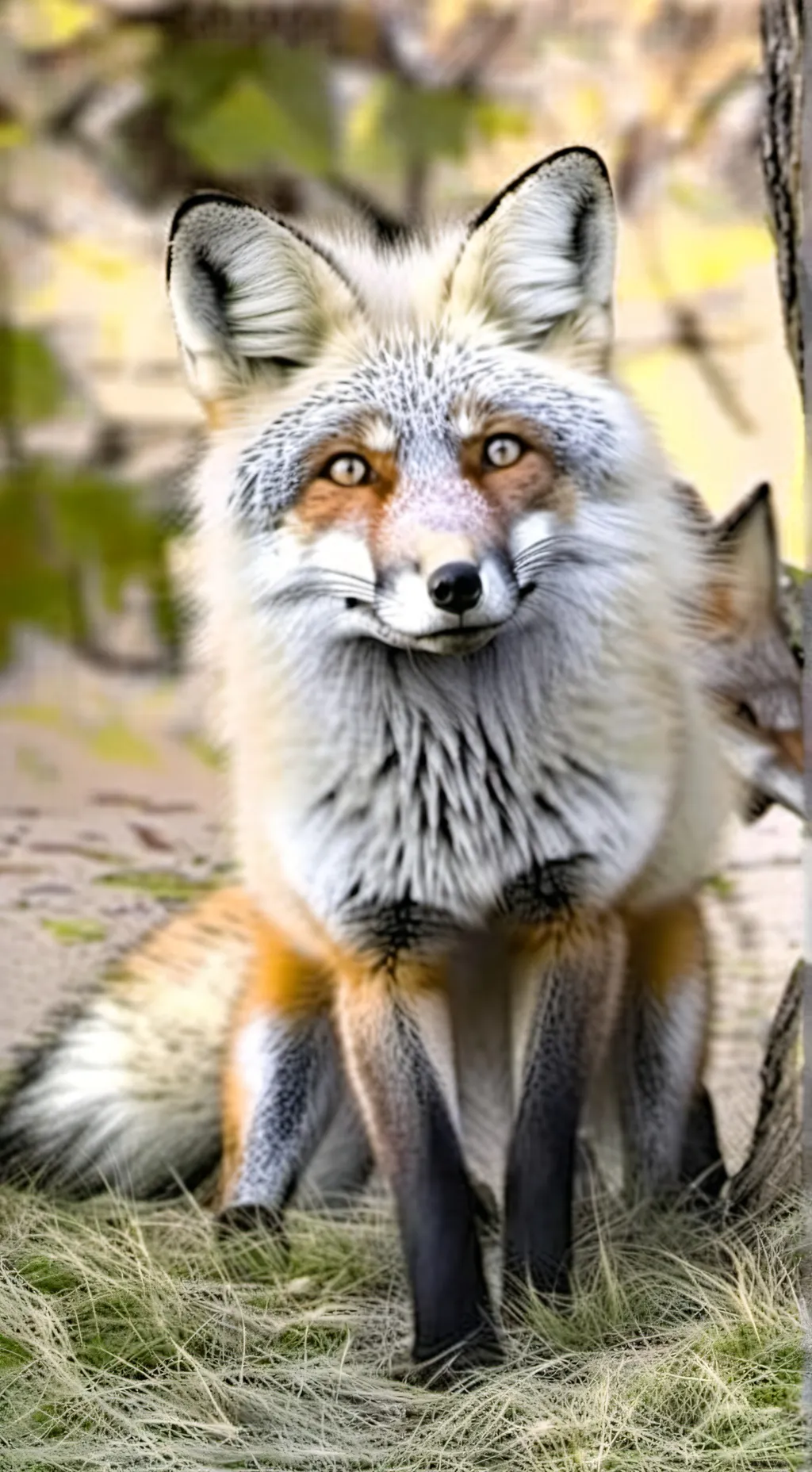 ai character: fox story Silver background