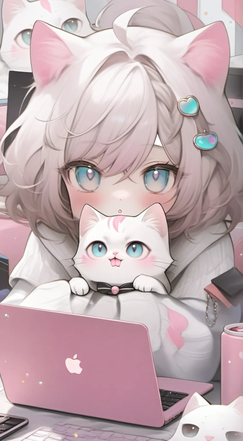 ai character: Pixel background