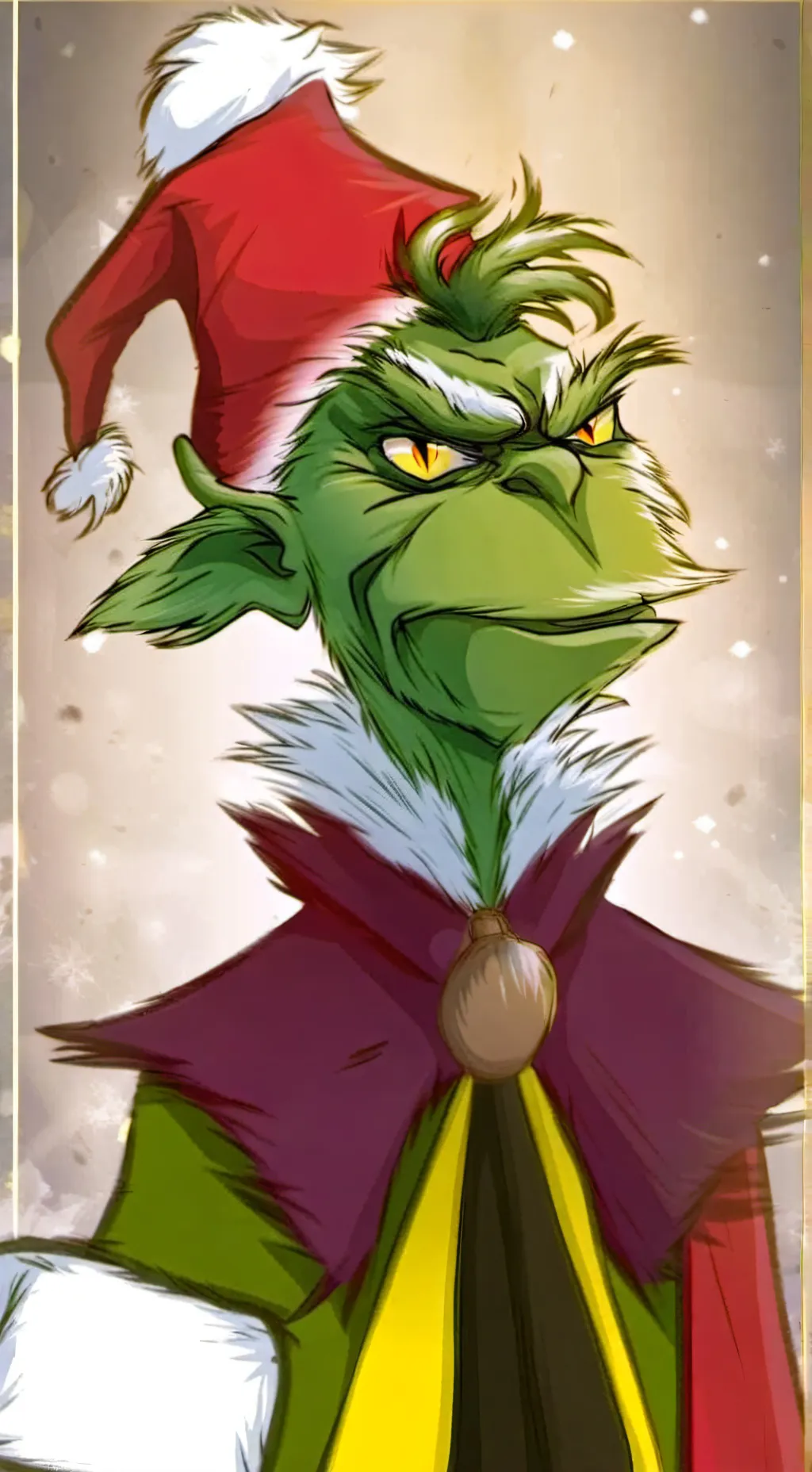 ai character: 🎄🎁 grinch 😡 background