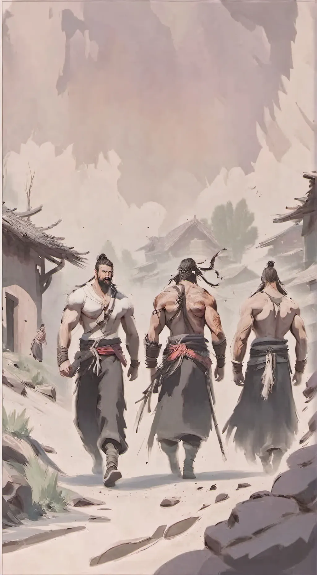 ai character: Village Men background