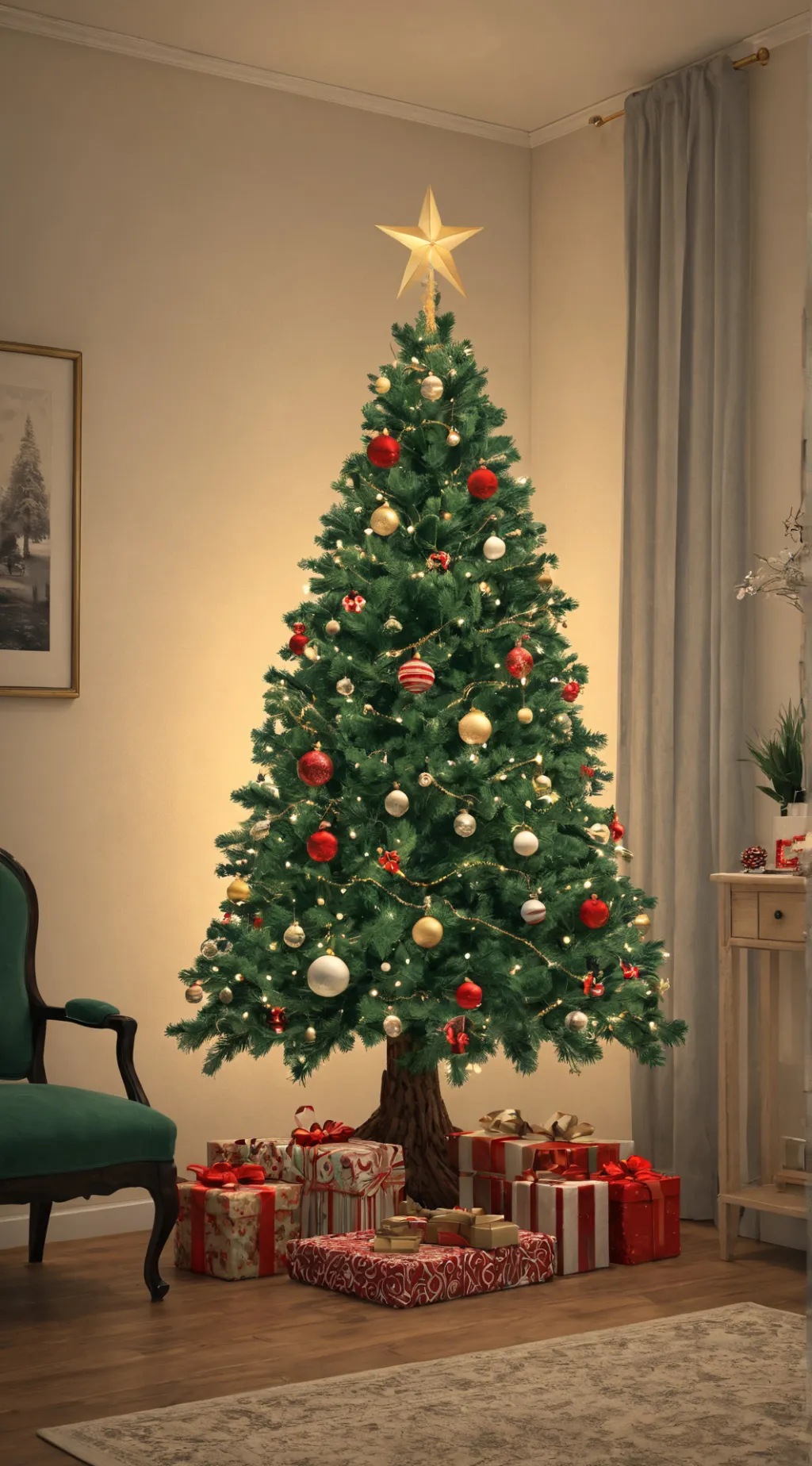 ai character: DW christmas  background