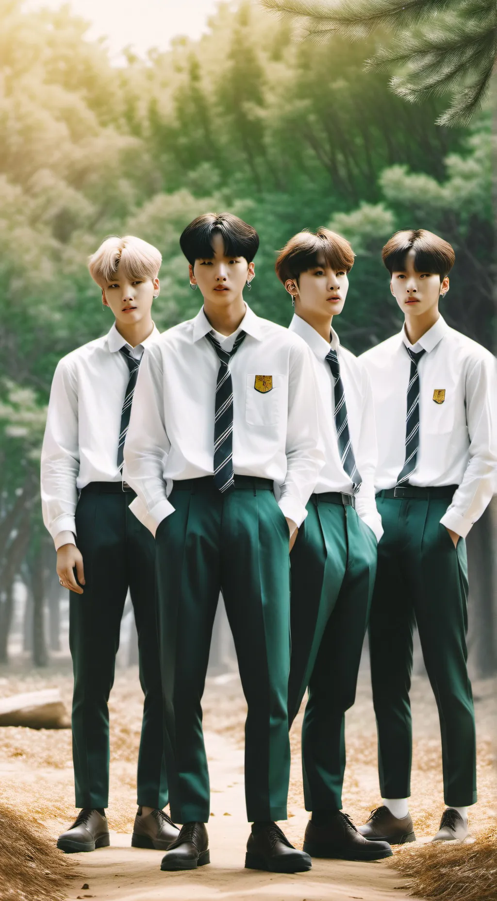 ai character: BOY KPOP background