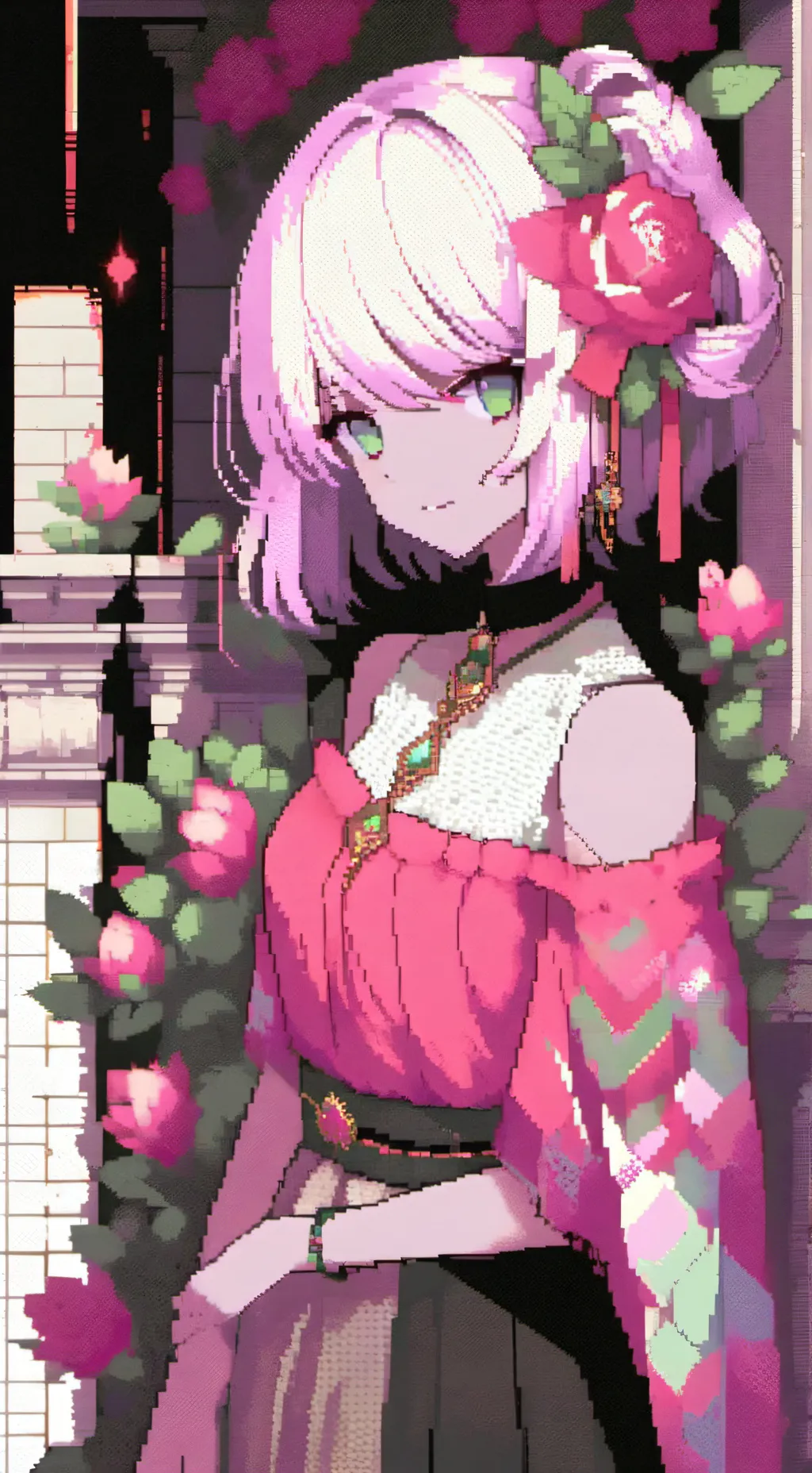 ai character: Pixeldrink background