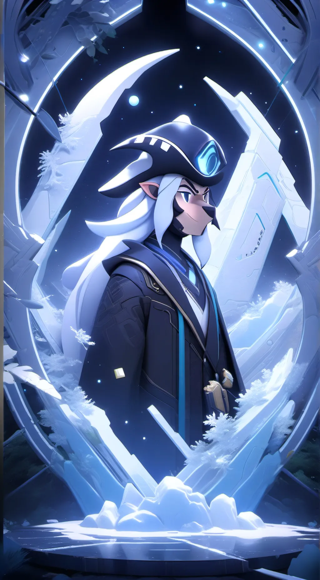 ai character: messing background