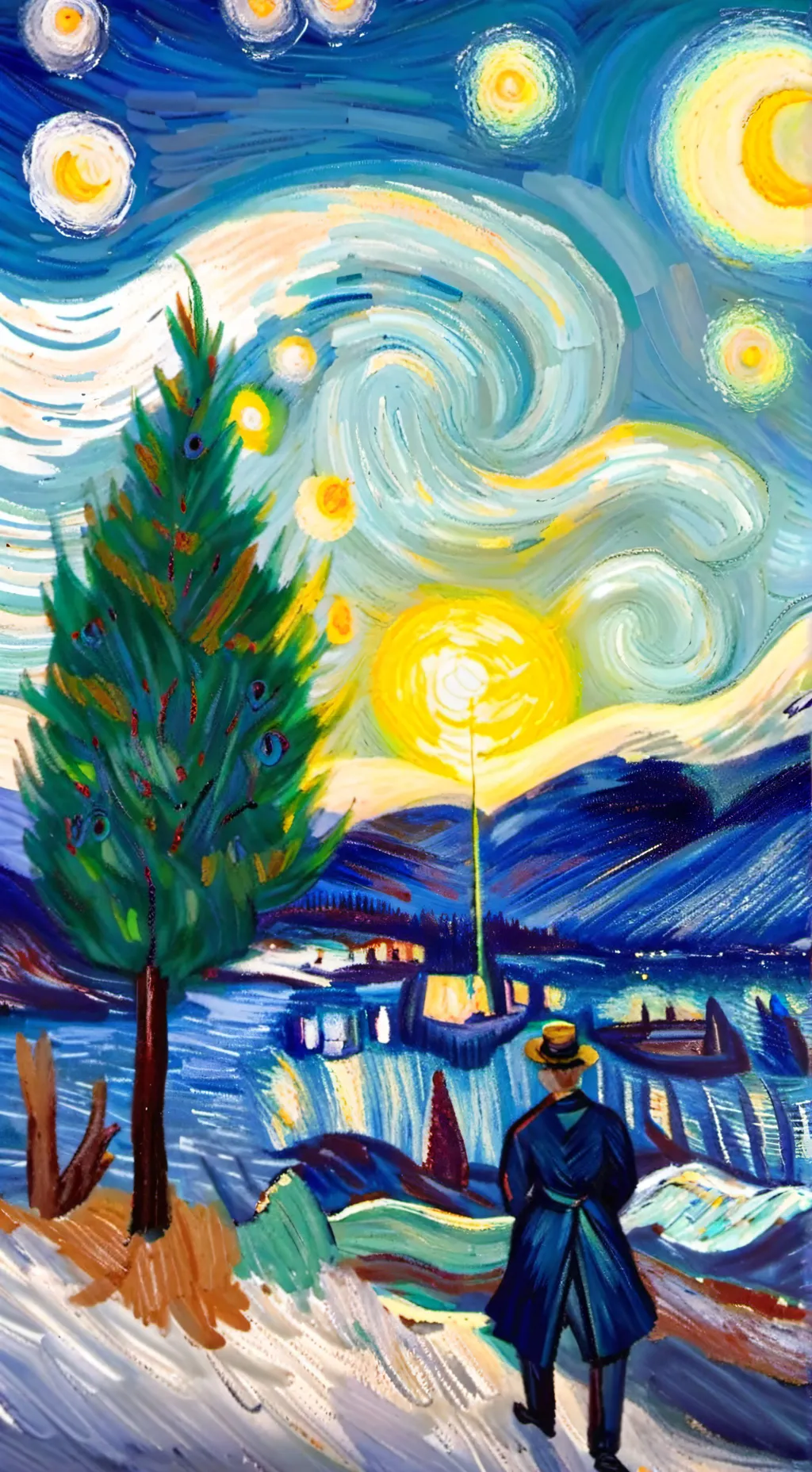 ai character: The magical forest background