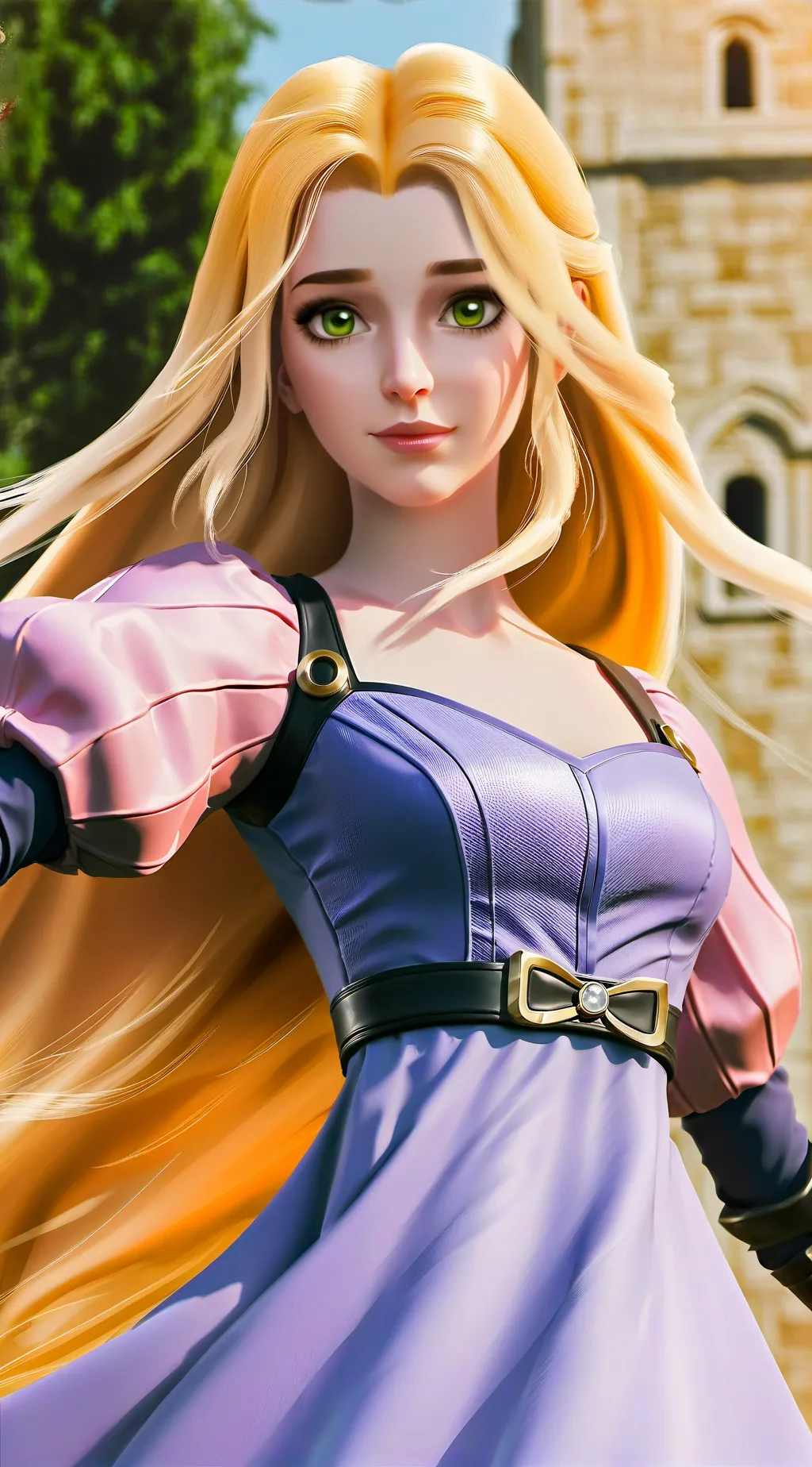 ai character: Rapunzel background