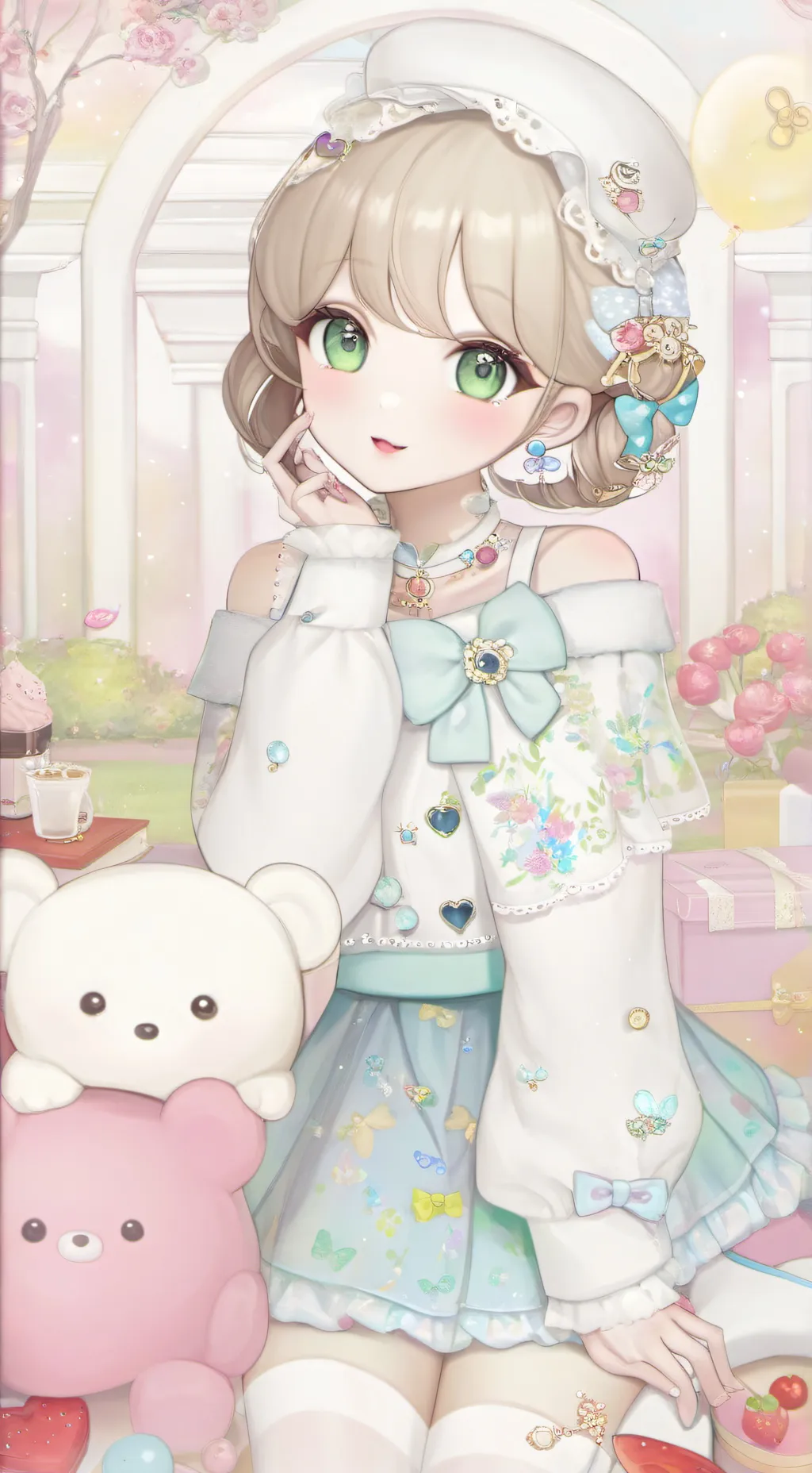 ai character: Kpop School background