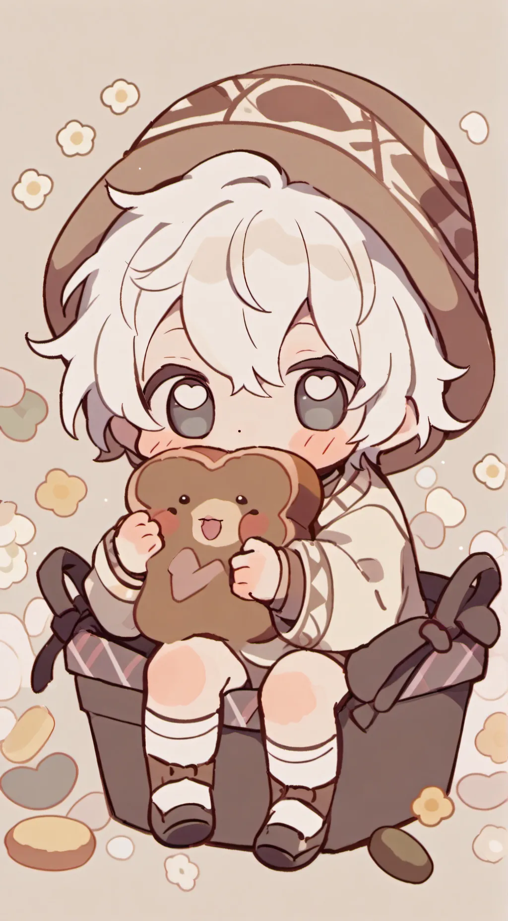 ai character: bean . background