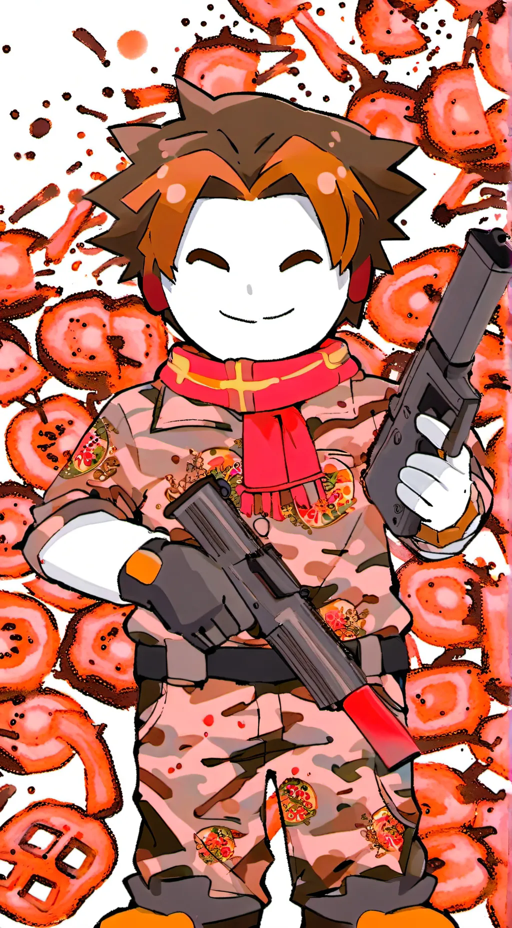 ai character: bacon background