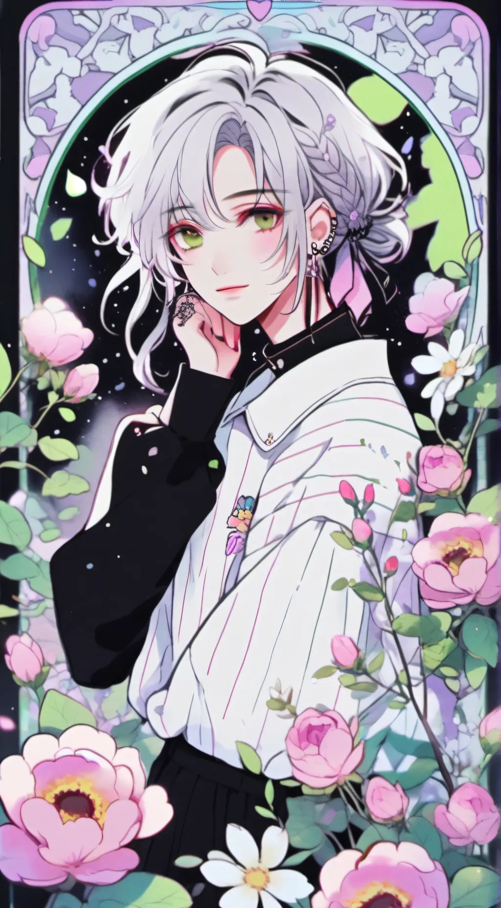 ai character: {°•Page•°} background