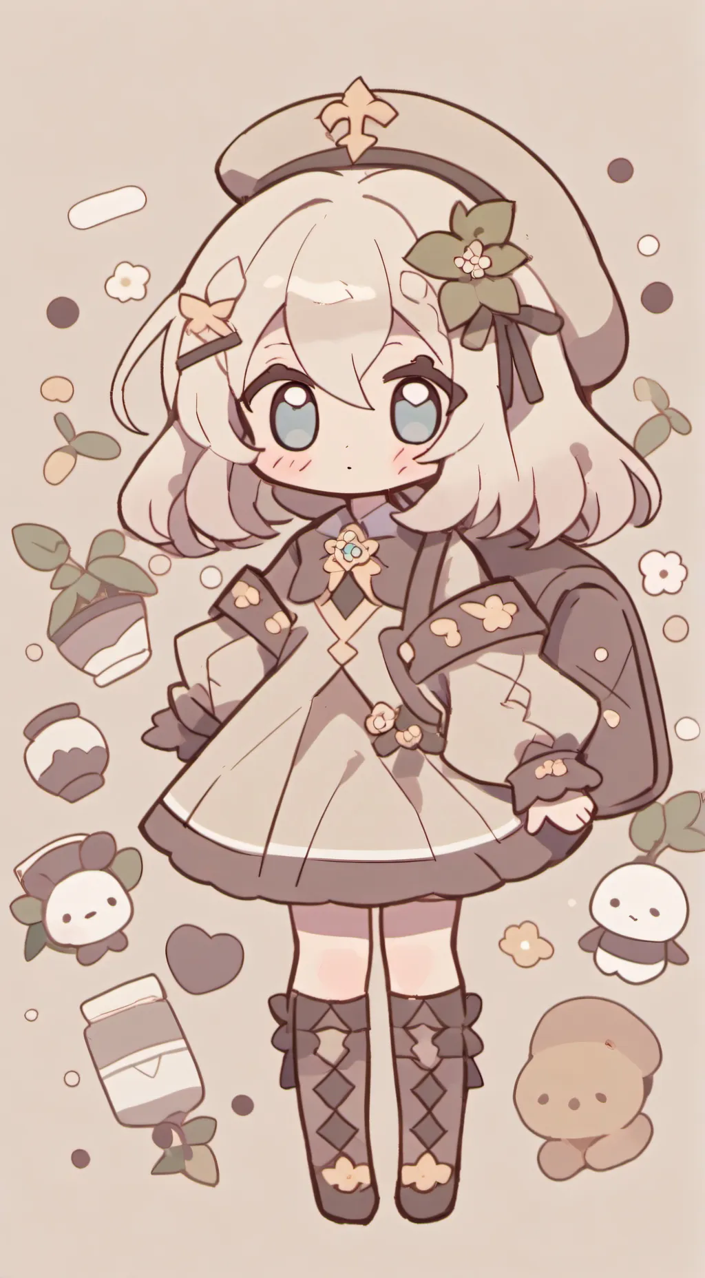 ai character: mia , abril y sol background