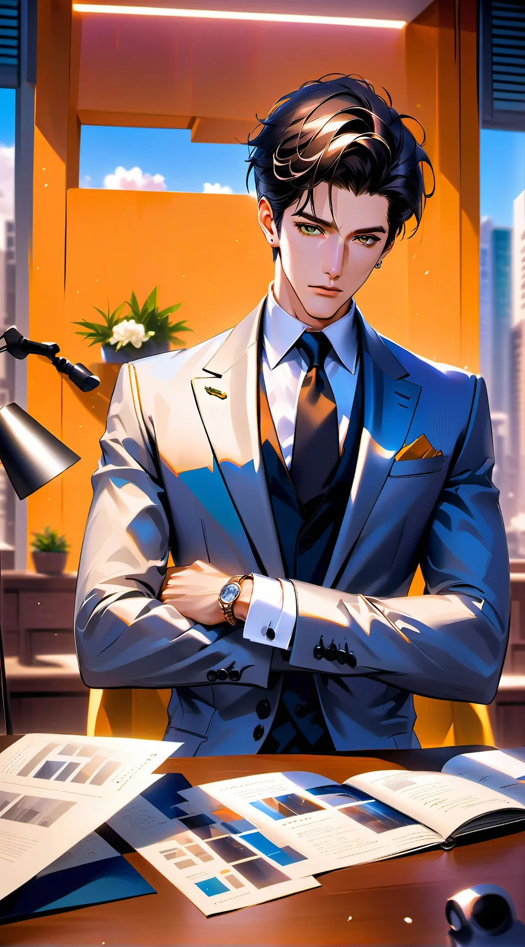 ai character: Lawrence  background