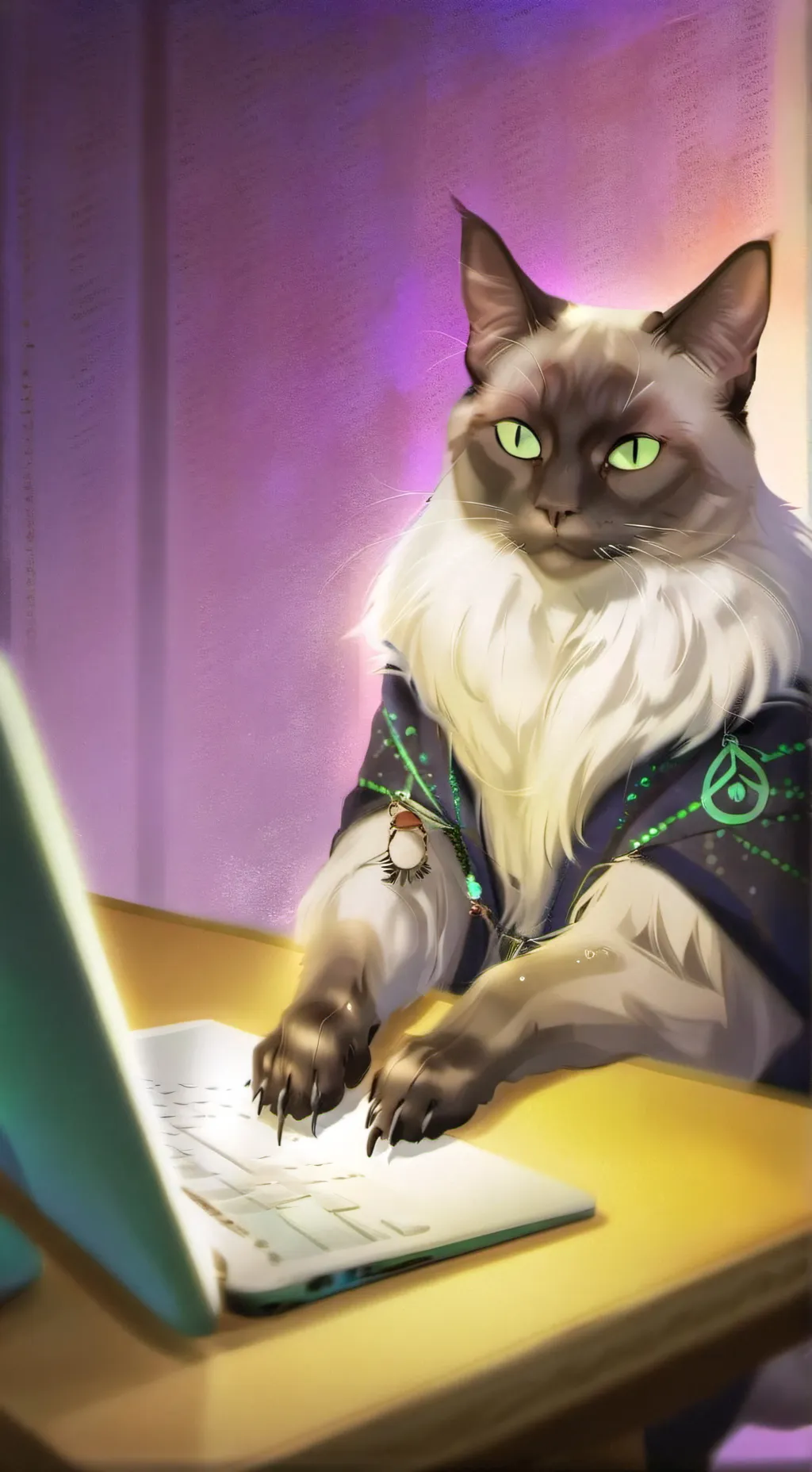 ai character: BitByte background