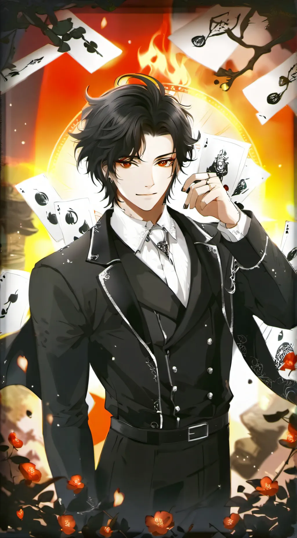 ai character: Max the demon prin background