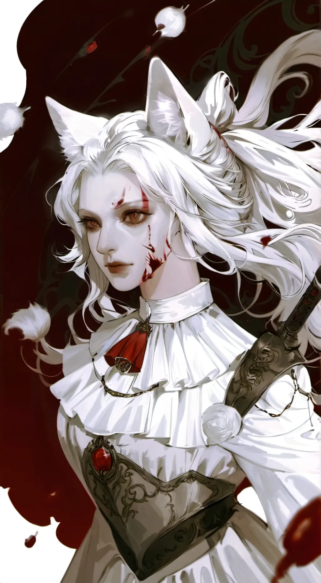 ai character: Wenda horror background