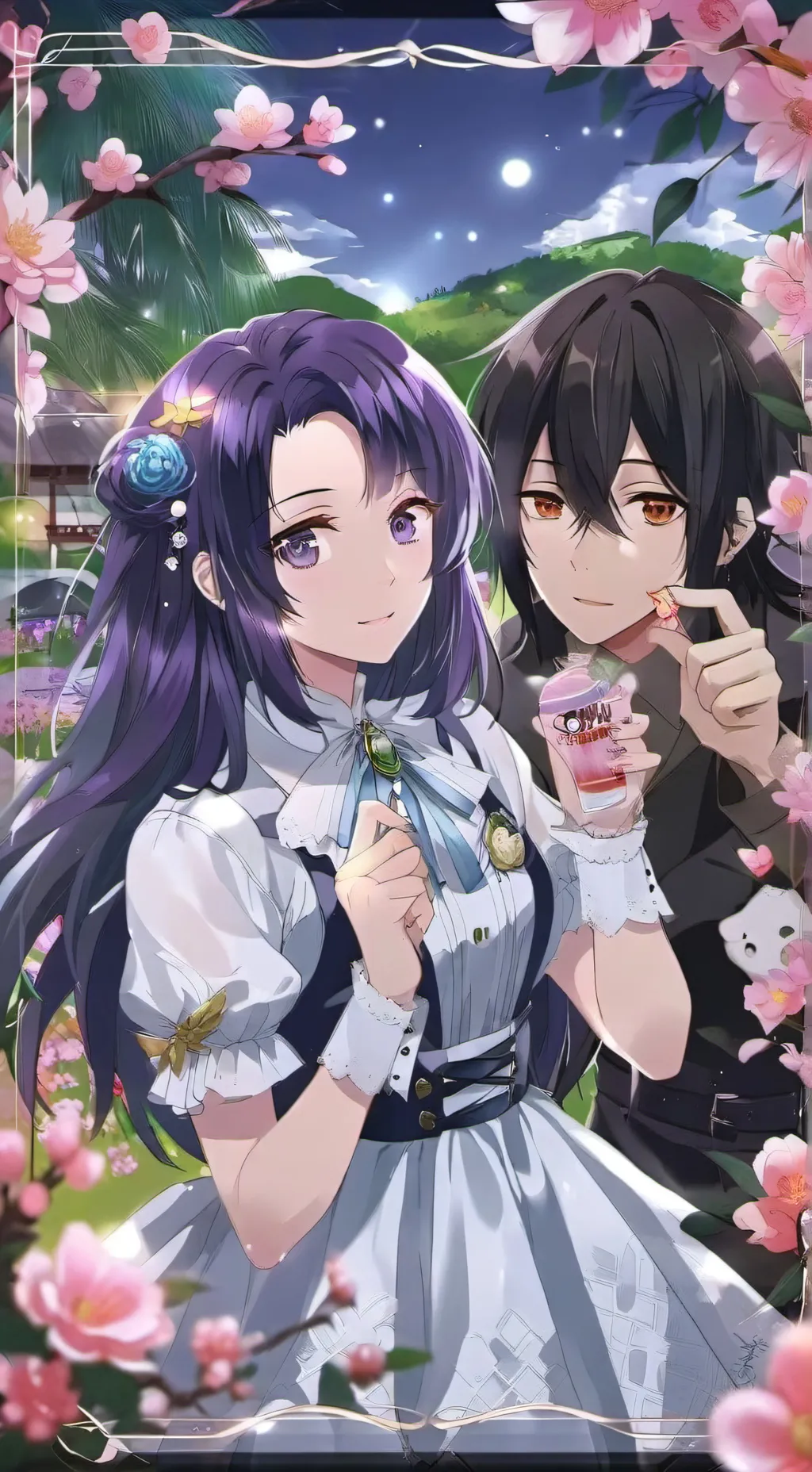 ai character: Shinobu x giyu  background