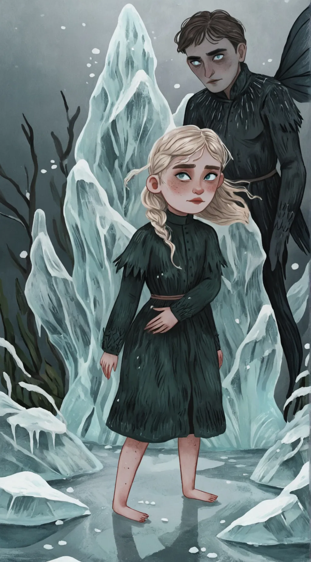 ai character: Ice kids background