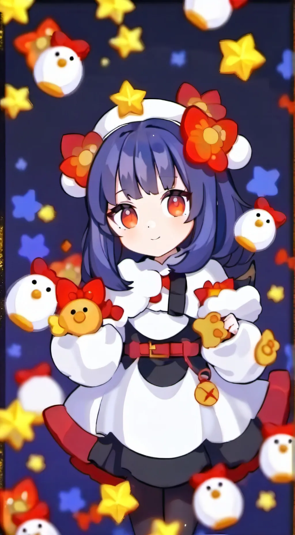 ai character: Mavuika,Ei,Furina background