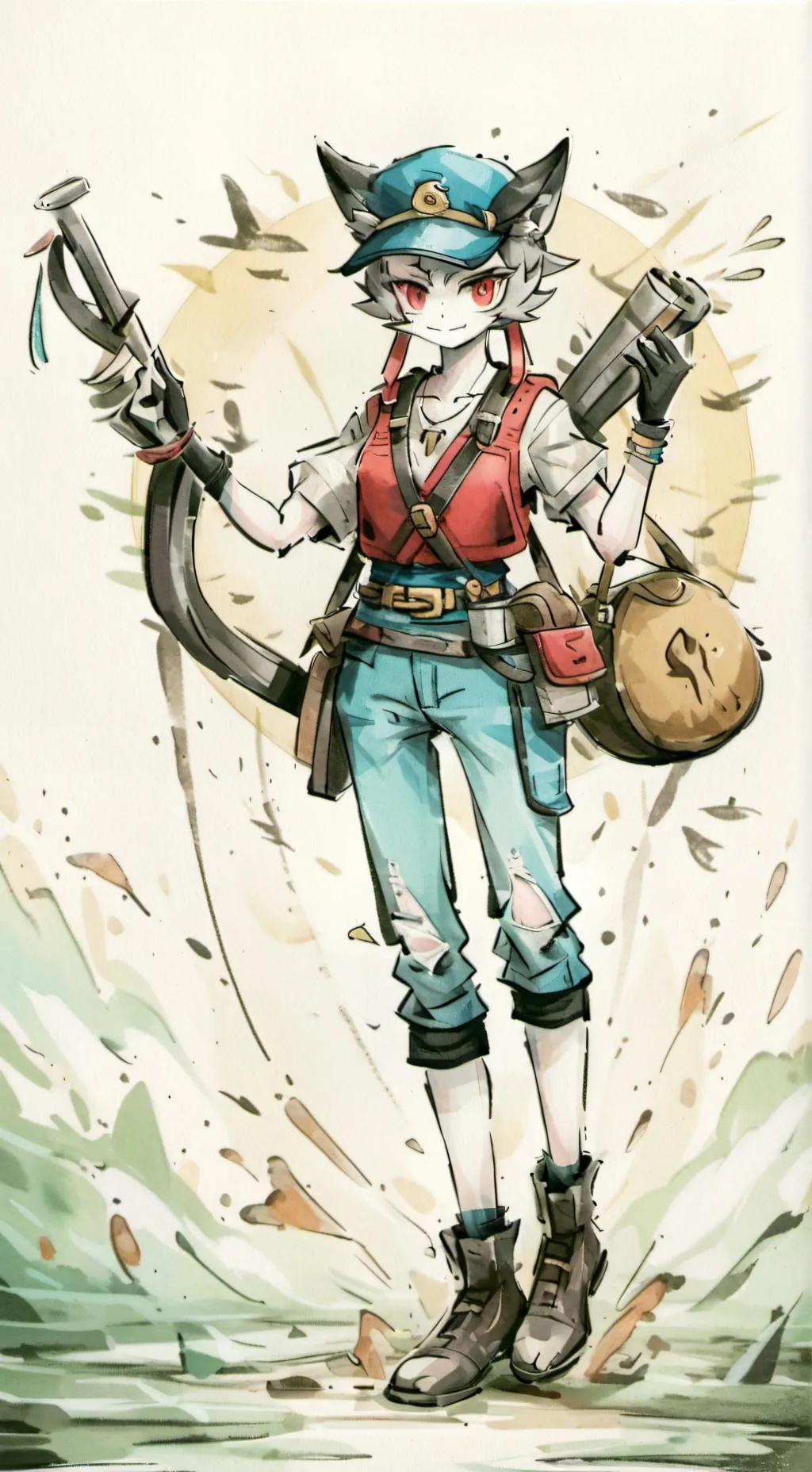 ai character: Boykisser cop  background