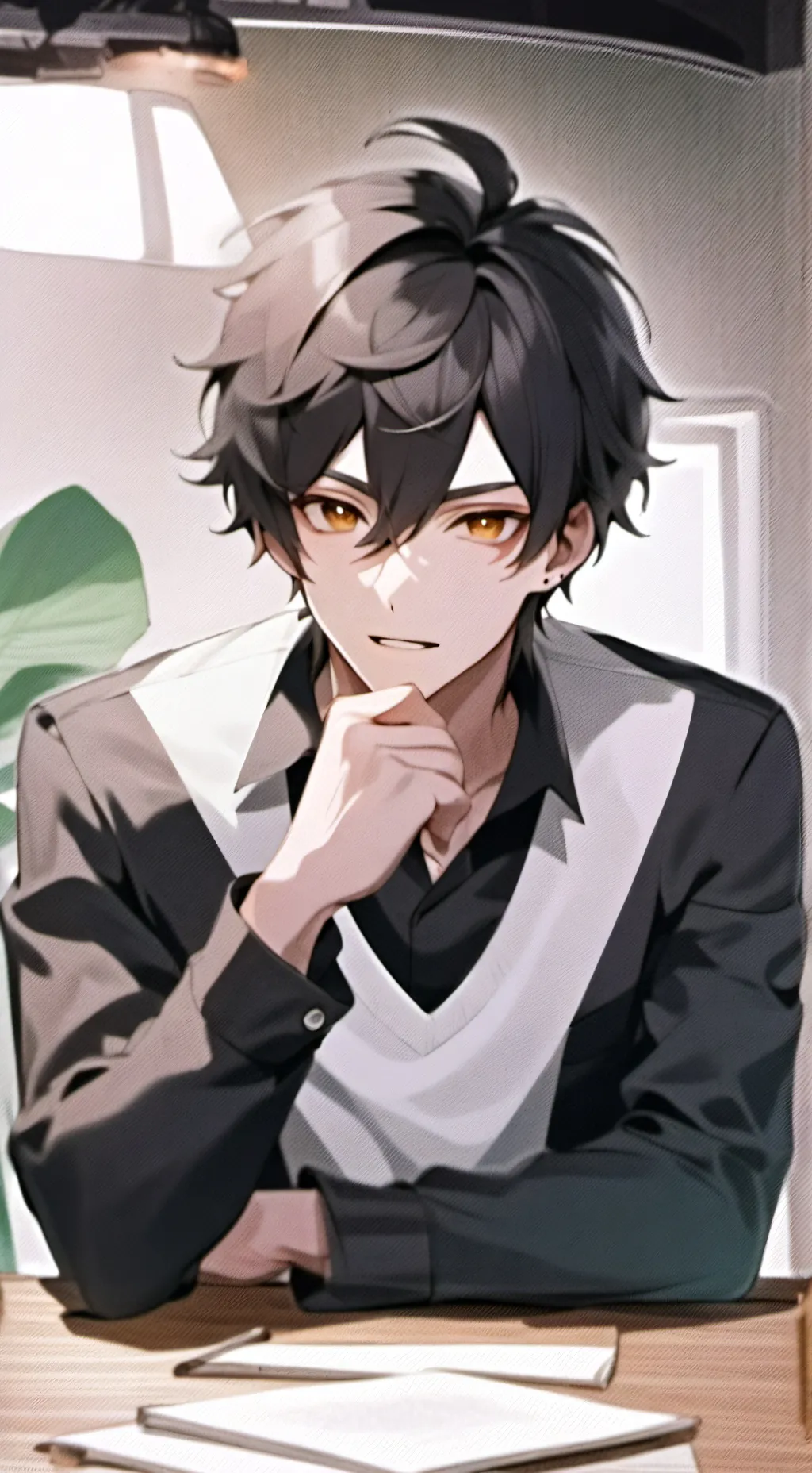 ai character: Bryson tan background