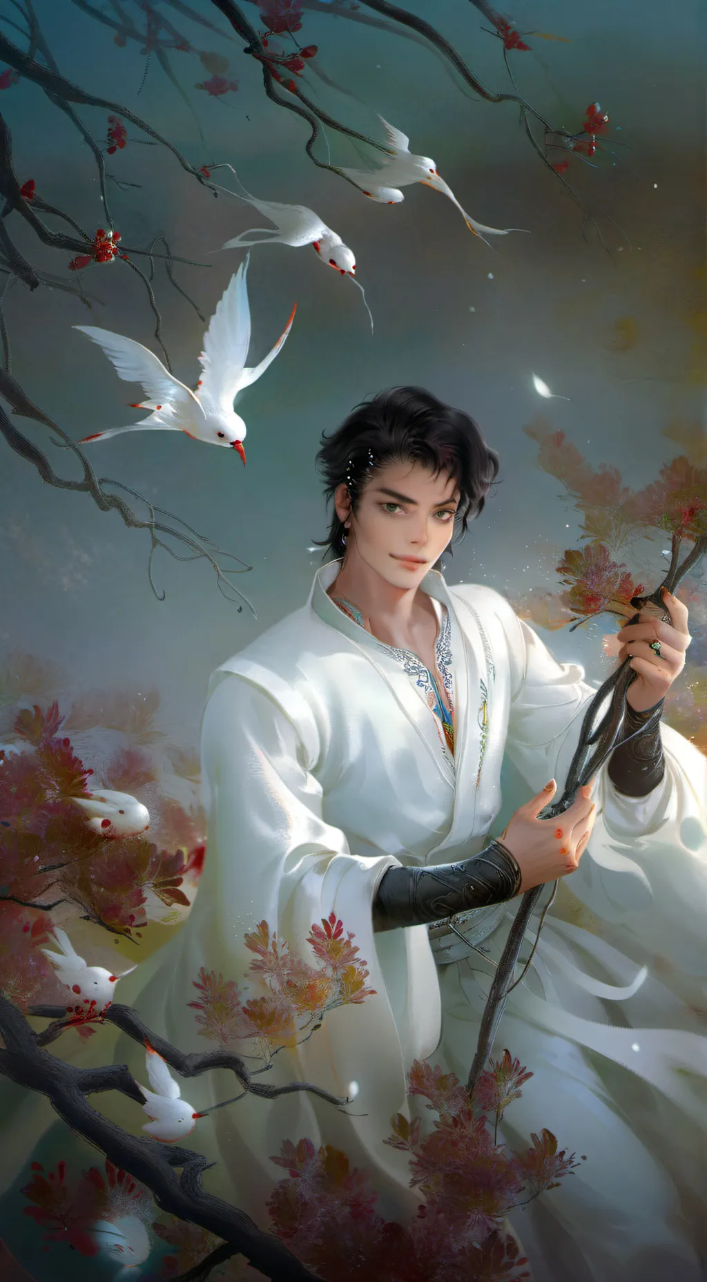 ai character: Michael Jackson  background