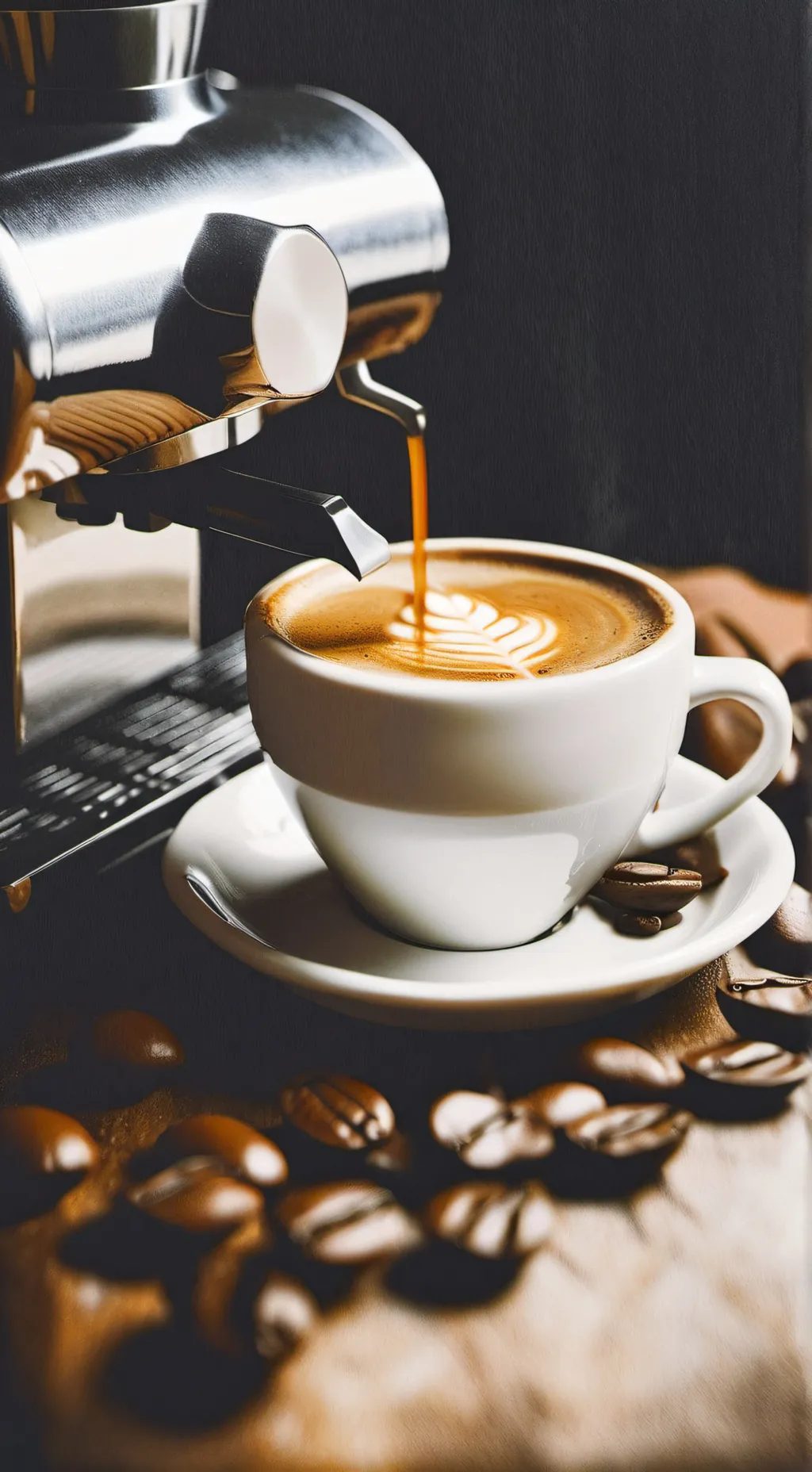 ai character: Espresso background