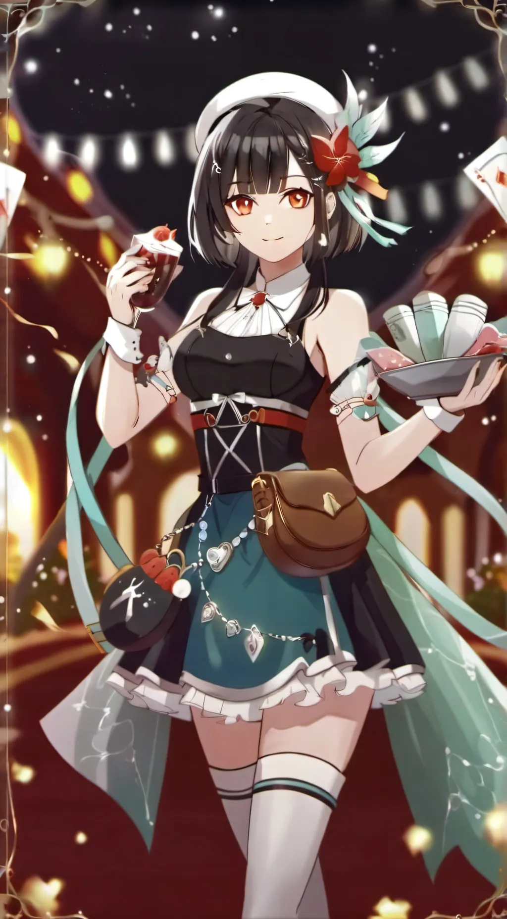 ai character: Nami want shower background