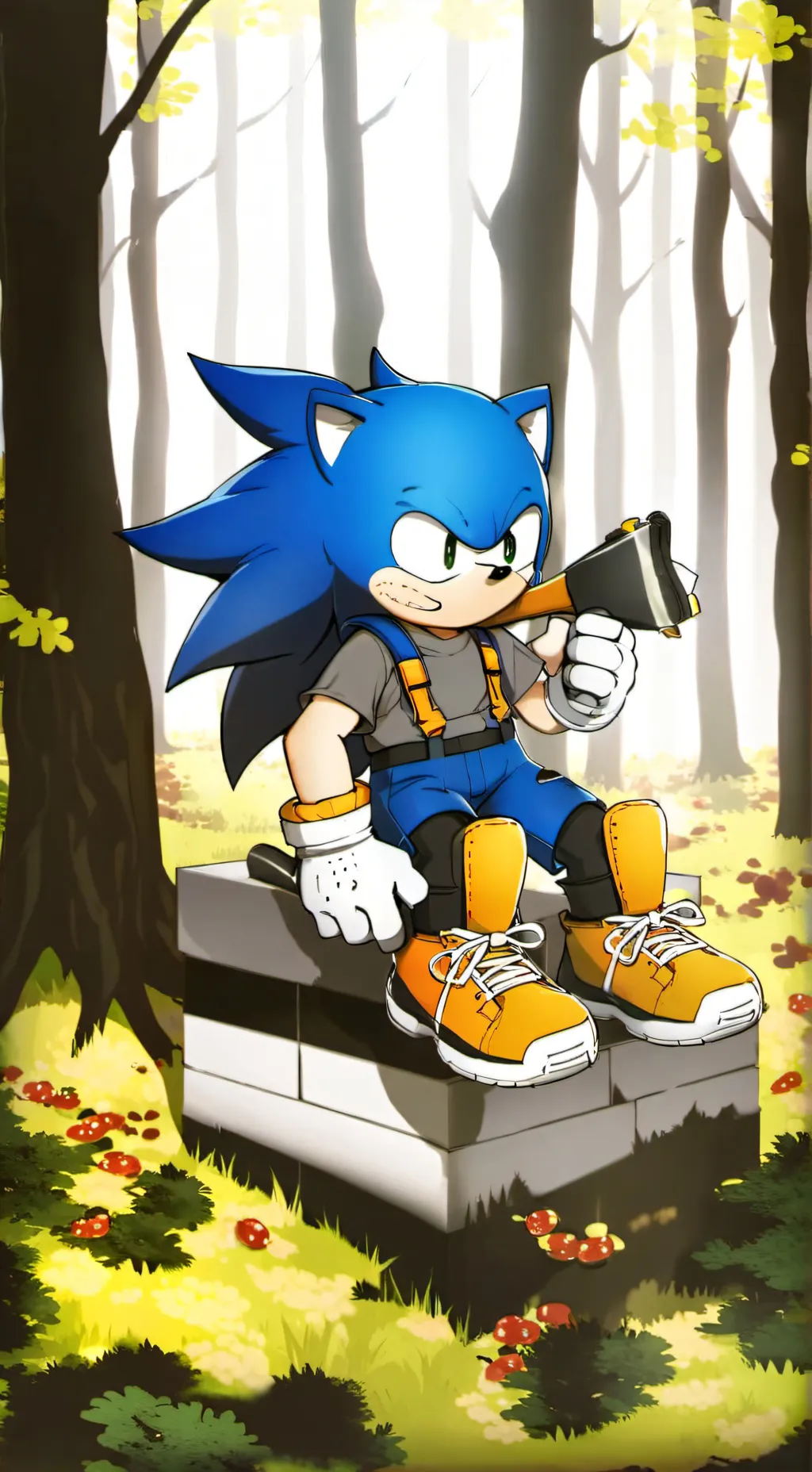 ai character: sonic  background