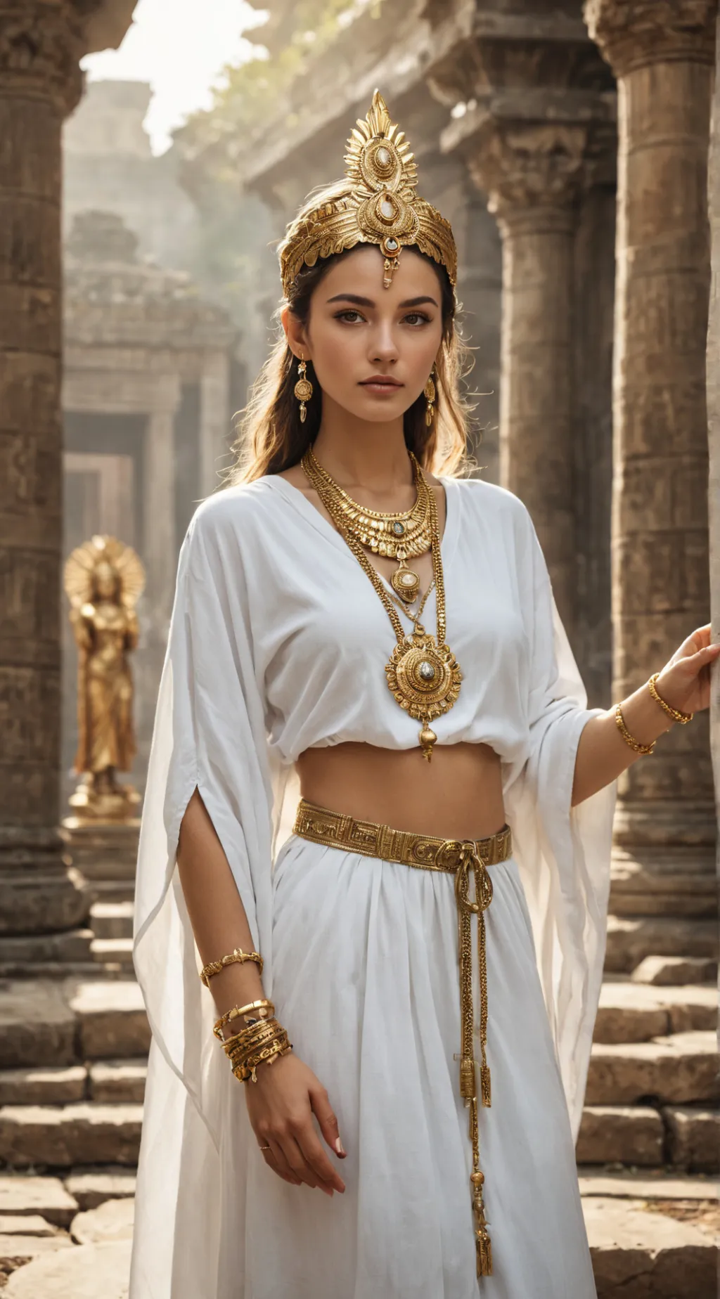 ai character: Meta from Atlantis background