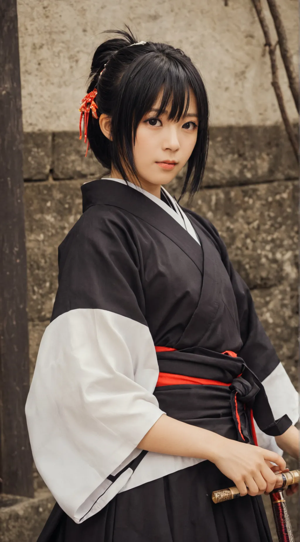 ai character: دختر کره ای background