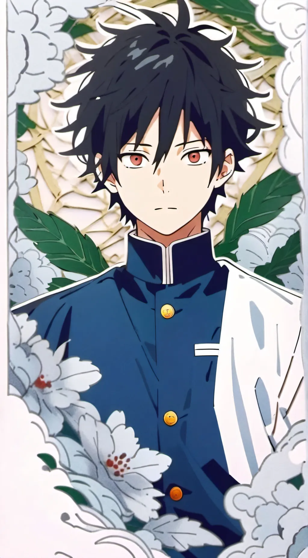 ai character: KNY X JJK background