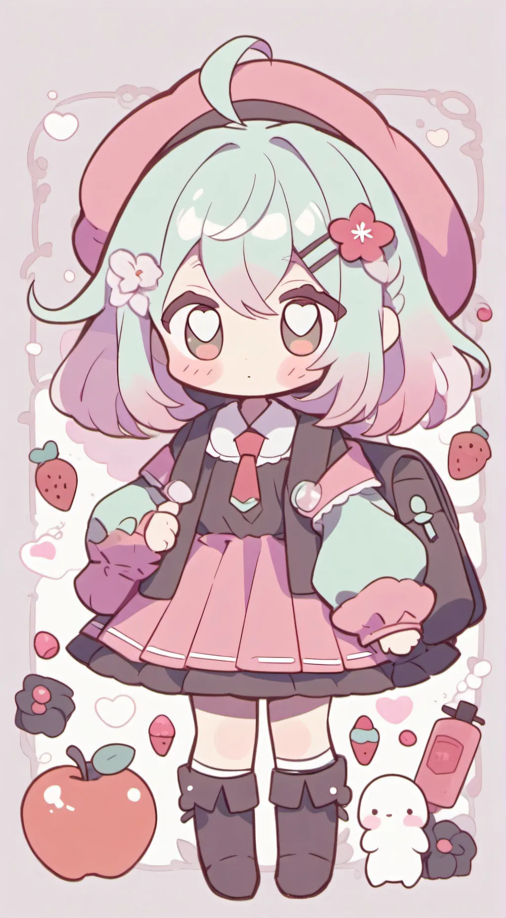 ai character: left  background