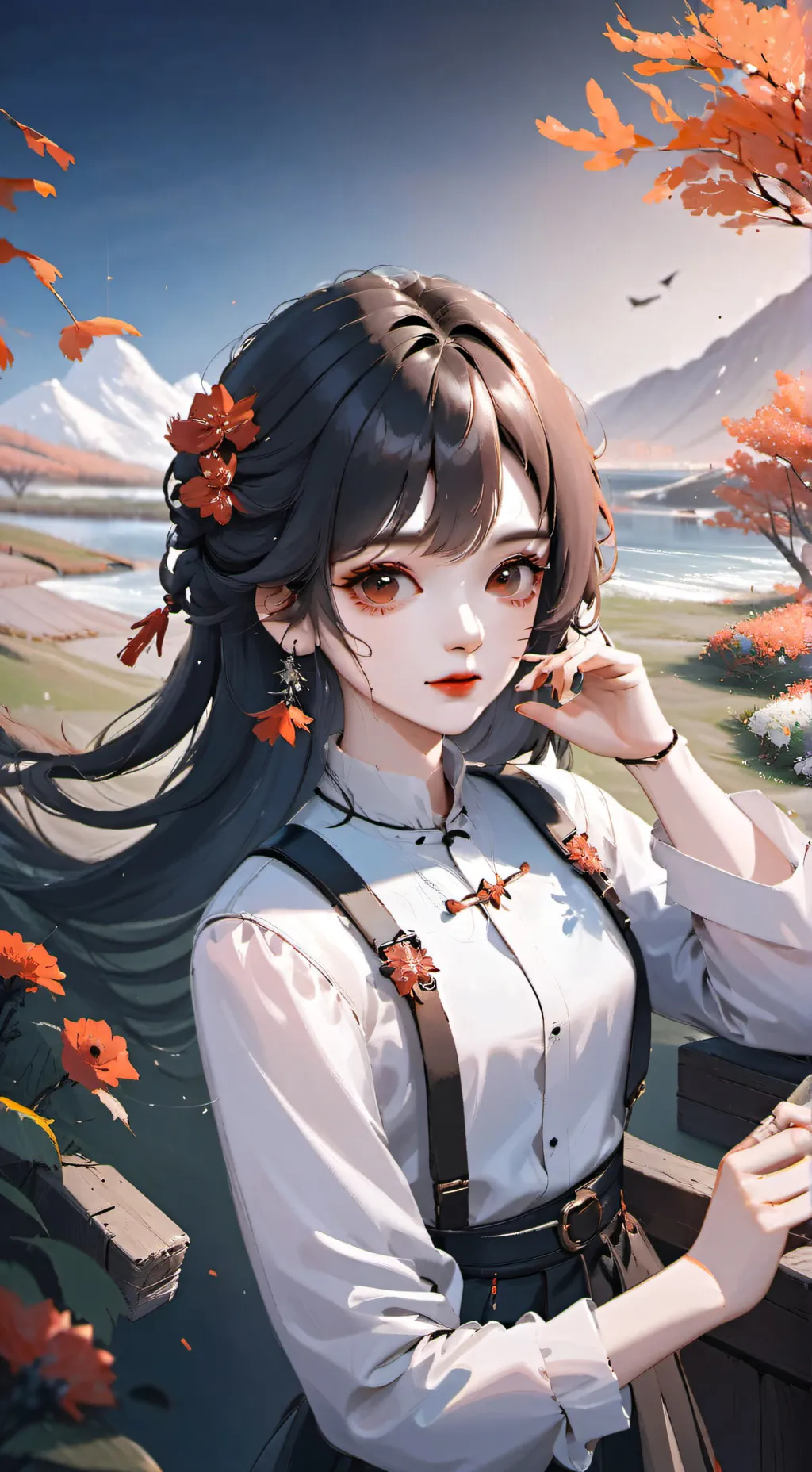 ai character: demon slayer  background