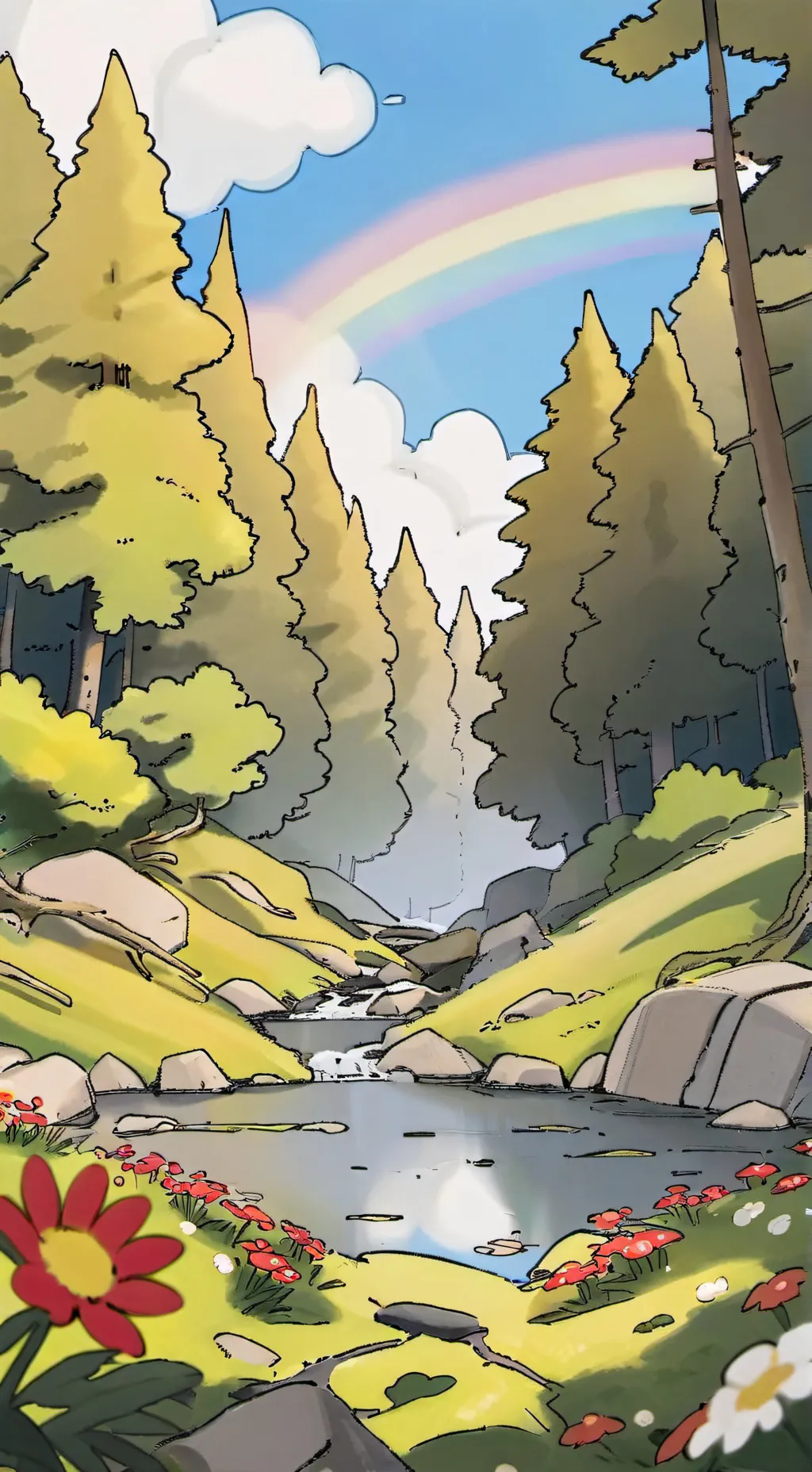 ai character: //DANDY WORLD!// background