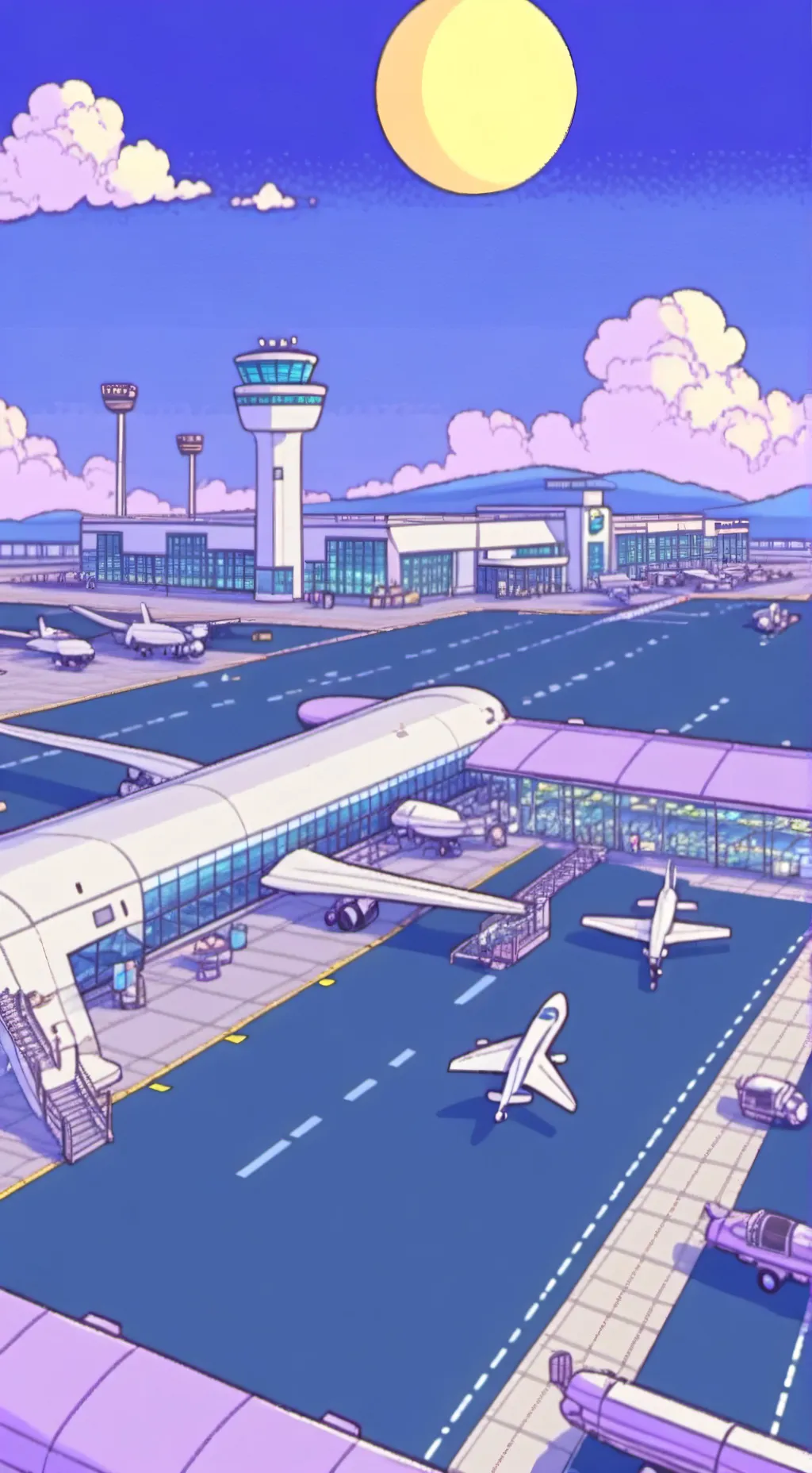 ai character: LAX Airport background