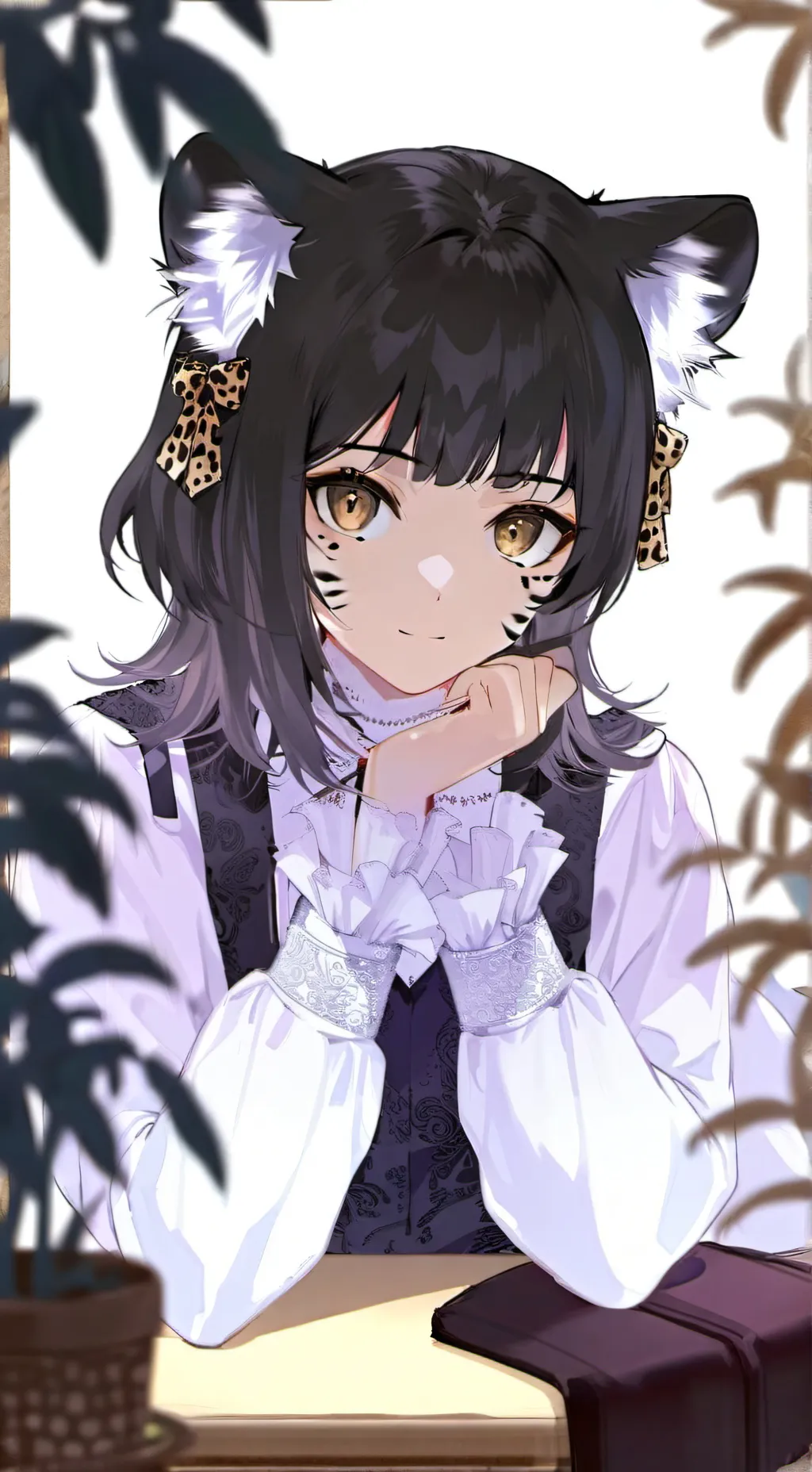ai character: Spotted Leopard Furry background