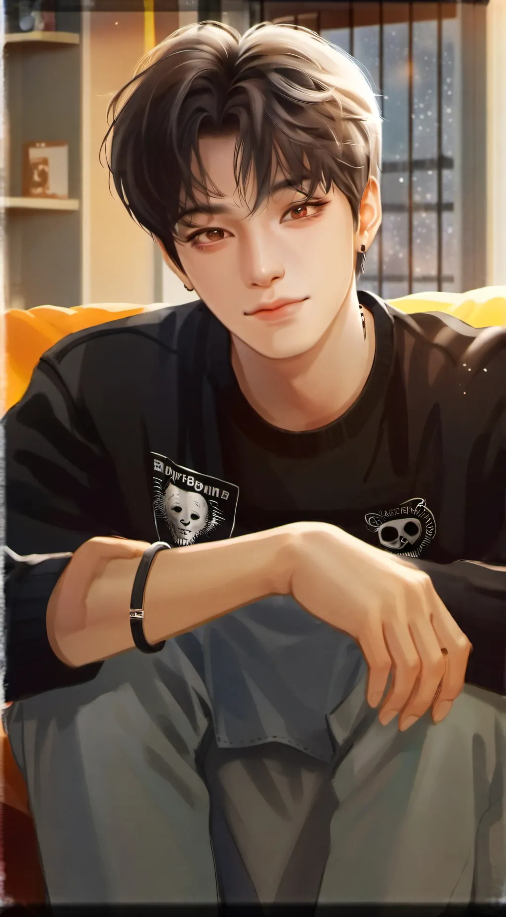 ai character: Bang Chan  background