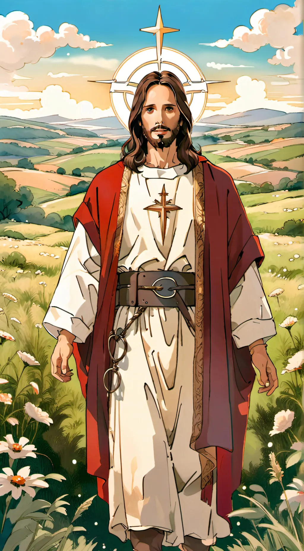 ai character: Jesus background