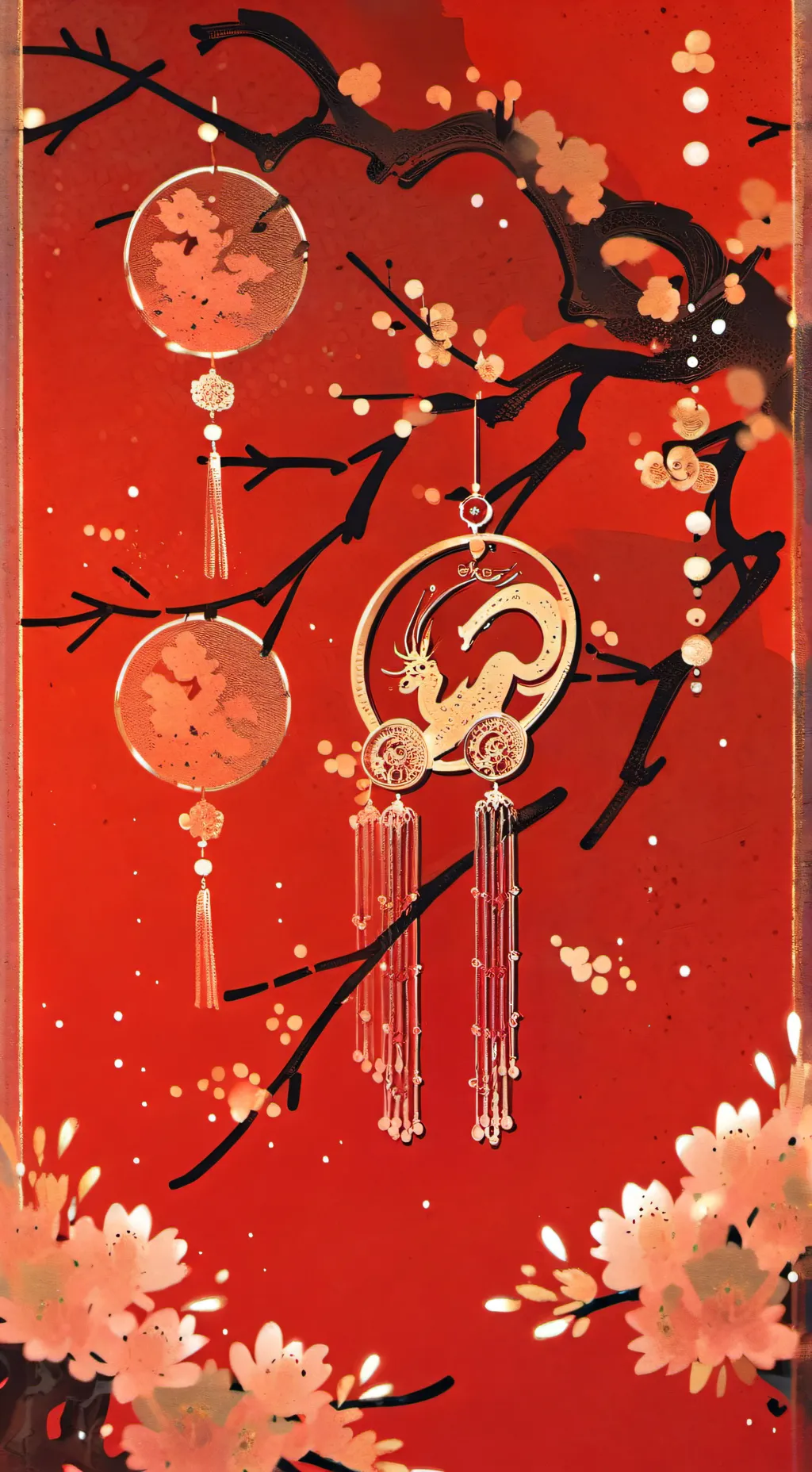 ai character: Happy New year background